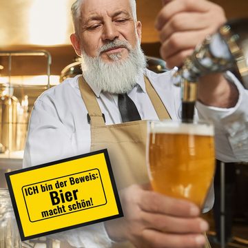Fußmatte Fussmatte mit Alkohol-Spruch Ich bin der Beweis: Bier macht schön!, speecheese