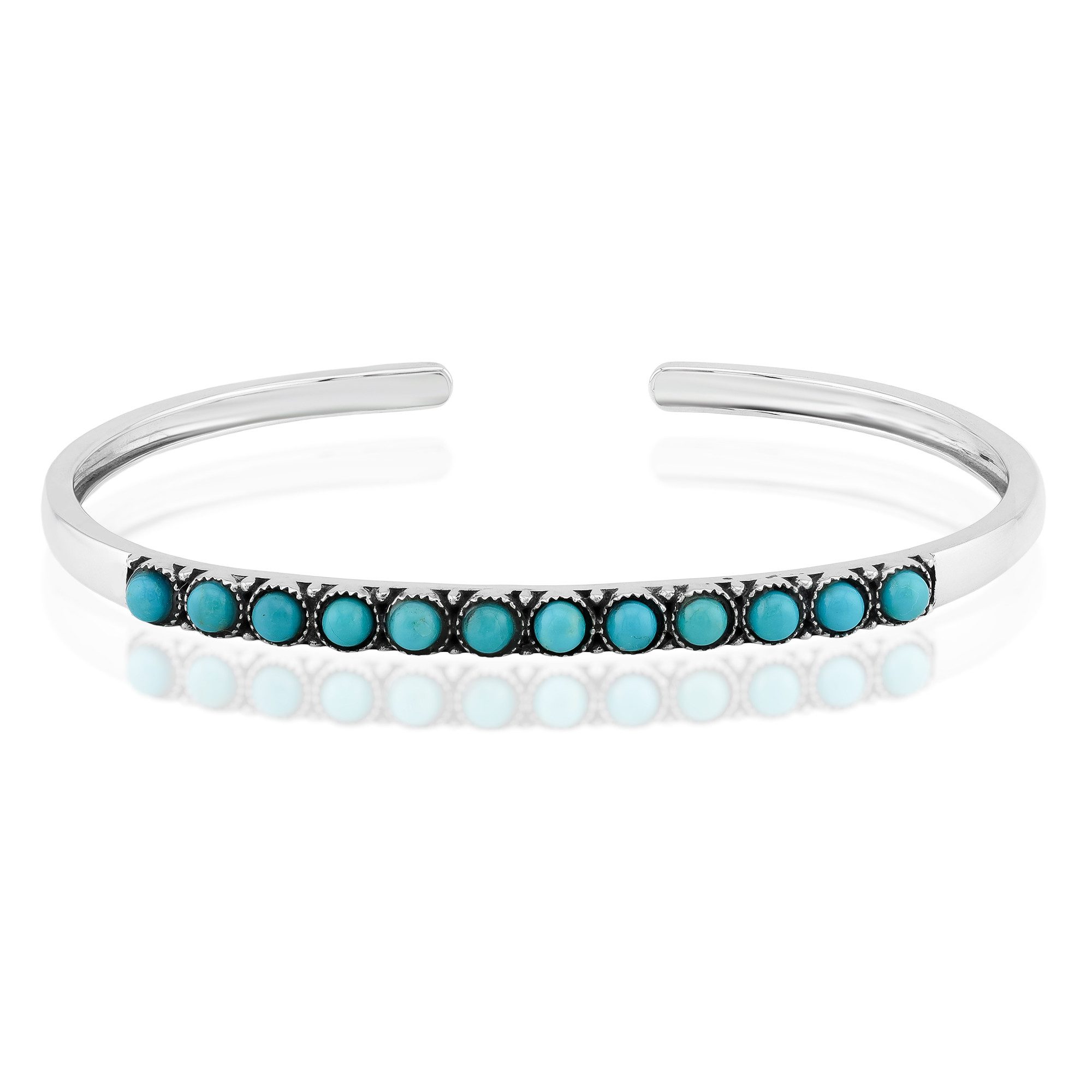 Cavill Silberarmband Kingman Mohave Türkis Armband 925 Sterlingsilber, 2,26 ct Blau (1-tlg)