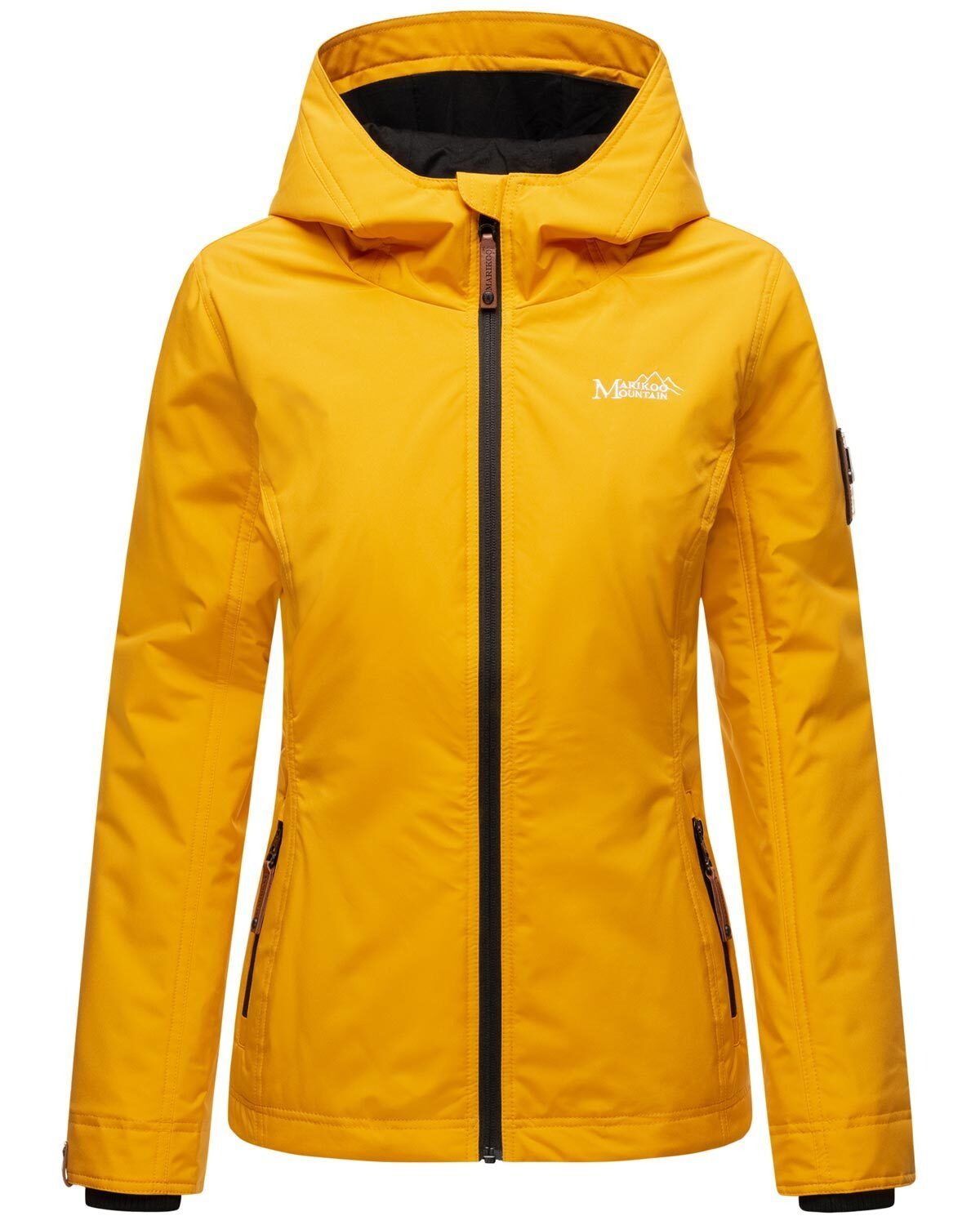 Marikoo Outdoorjacke Brombeere Sportliche Übergangsjacke mit Kapuze und schützendem Kragen – Bild 2 von 5