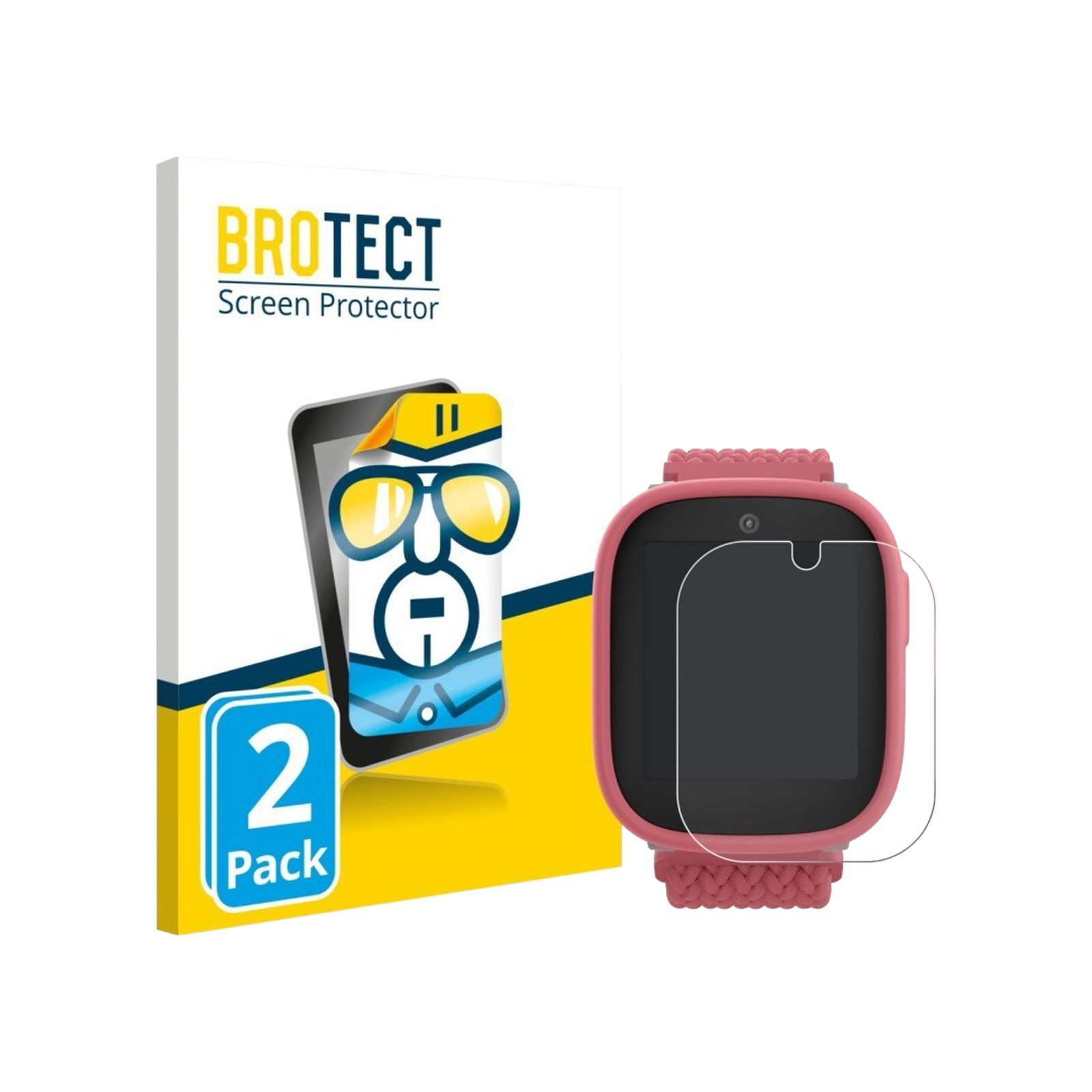 BROTECT Smartwatch-Hülle Schutzglas Folie Xplora X6 Play Displayschutzfolie 2 Stück
