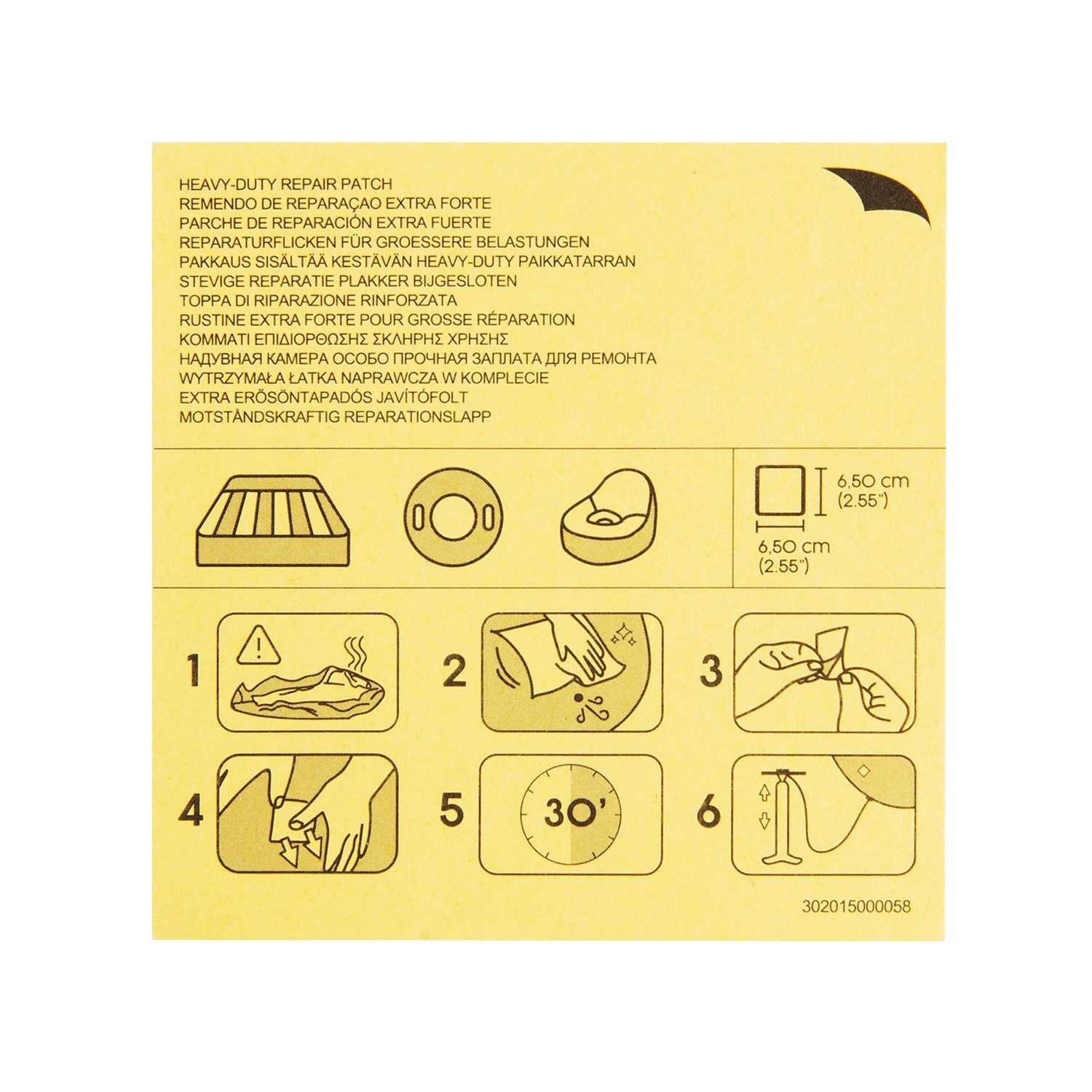 Bestway Reparatur-Set 6,5 x 6,5 cm, Set, 10-St., Selbstklebend, Aufblasartikeln