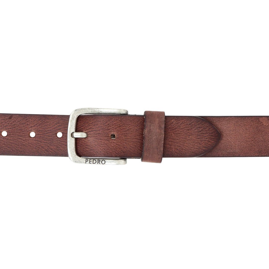 Ledergürtel cm Gürtel aus SHG breit 4 Leder kürzbar Vintage-Look individuell Herren Braun