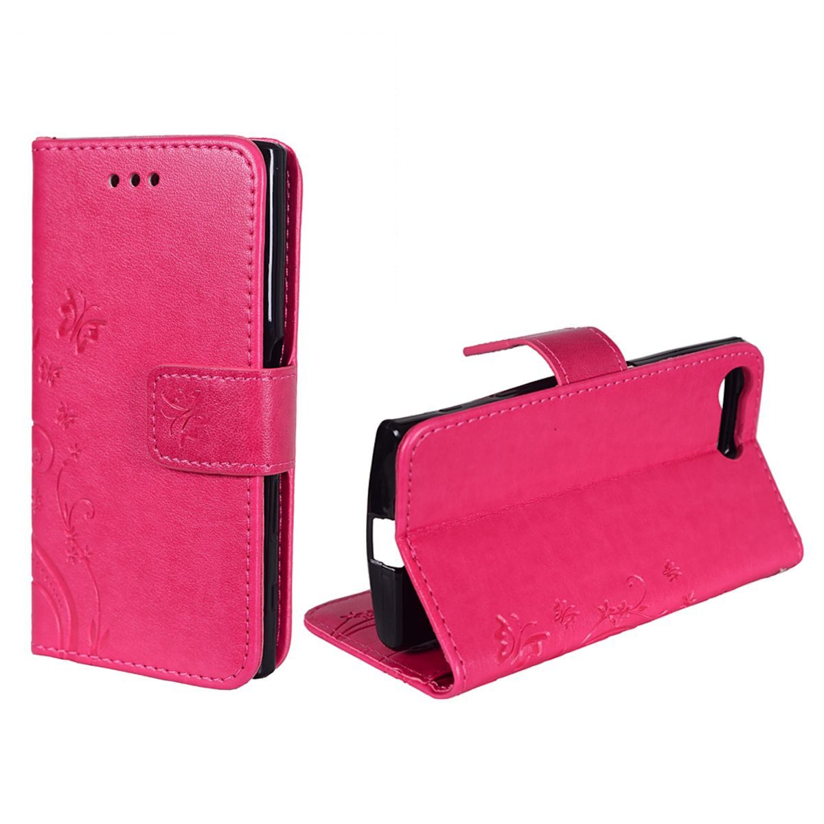 König Design Handyhülle Sony Xperia X Compact, Sony Xperia X Compact Handyhülle Bookcover Rosa