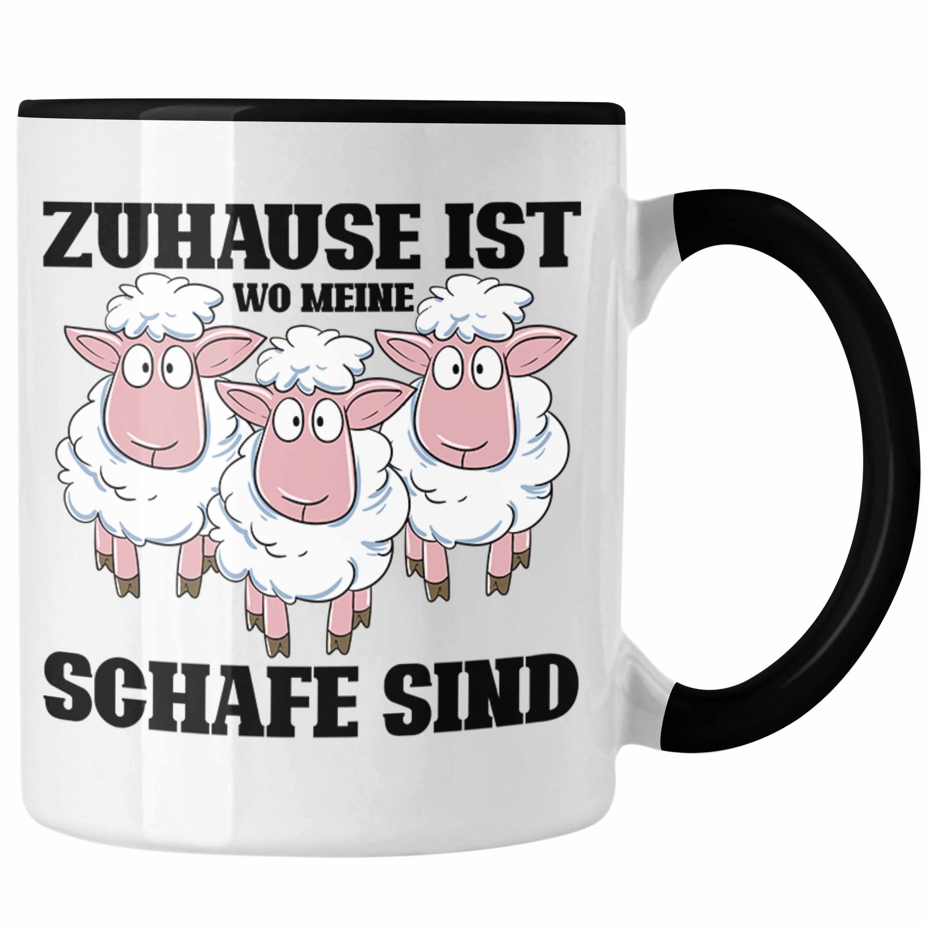 Trendation Lustige Erdmännchen Tasse Mit Spruch, Schwarz, Spülmaschinenfest, Beidseitig Bedruckt