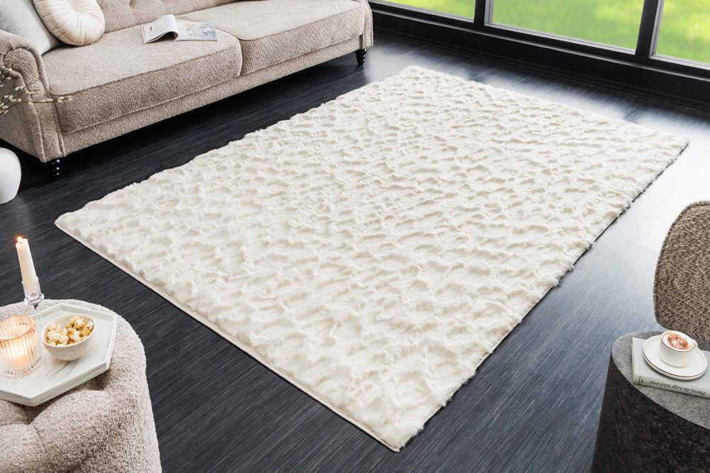 riess-ambiente Designteppich DUNE 230x160cm beige · Kurzflor-Teppich mit Ho günstig online kaufen