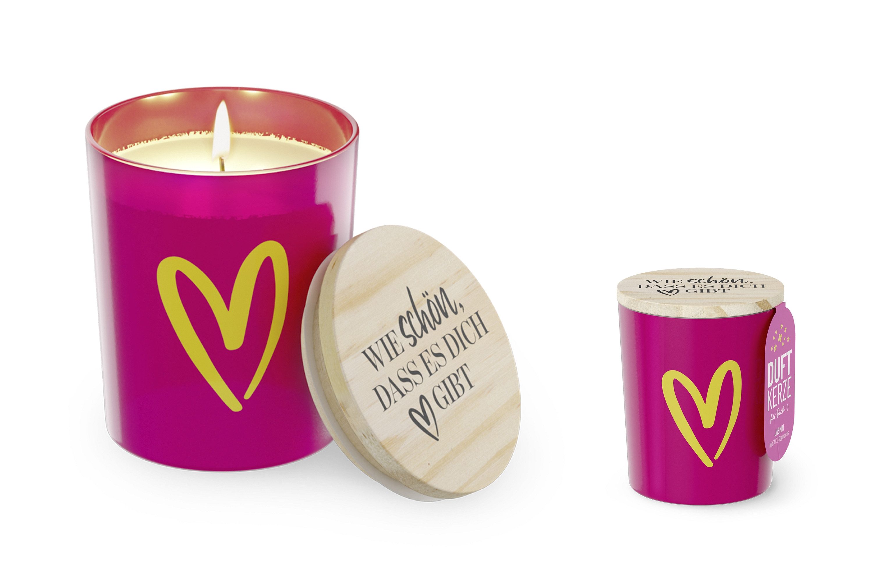 La Vida Duftkerze Kerze Duftkerze im Glas mit Deckel Jasminduft Geschenk la günstig online kaufen