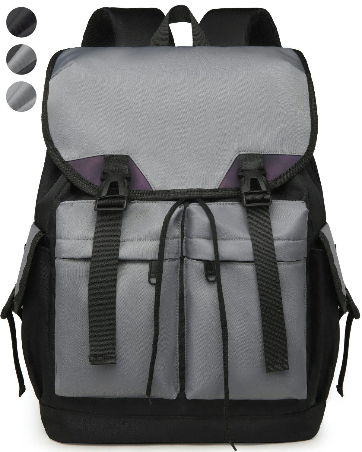NULSTA Cityrucksack Wasserdicht Rucksack Damen Herren Tagesrucksack mit Laptopfach Modern, Reiserucksack Schulrucksack für Reisen, Radfahren, Uni Schule, Arbeit