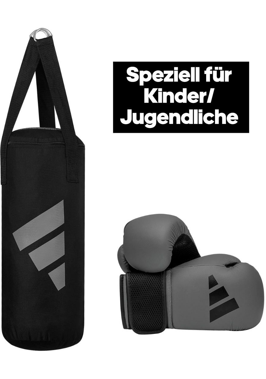 adidas Performance Boxsack Youth Boxing Kit (Set, 2-tlg., mit Boxhandschuhen (8oz)