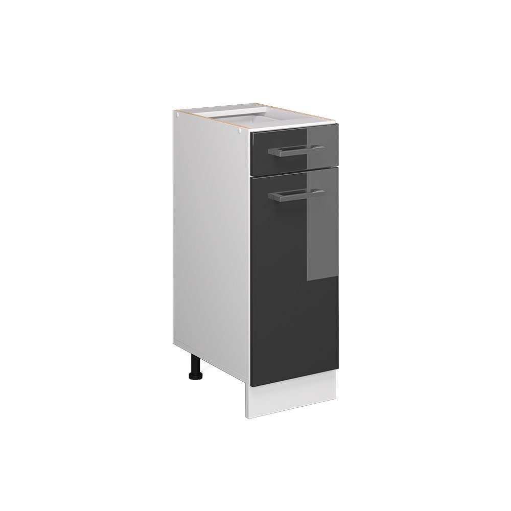 Vicco Unterschrank R-Line, Anthrazit Hochglanz/Weiß, 30 cm ohne Arbeitsplatte (1-St)