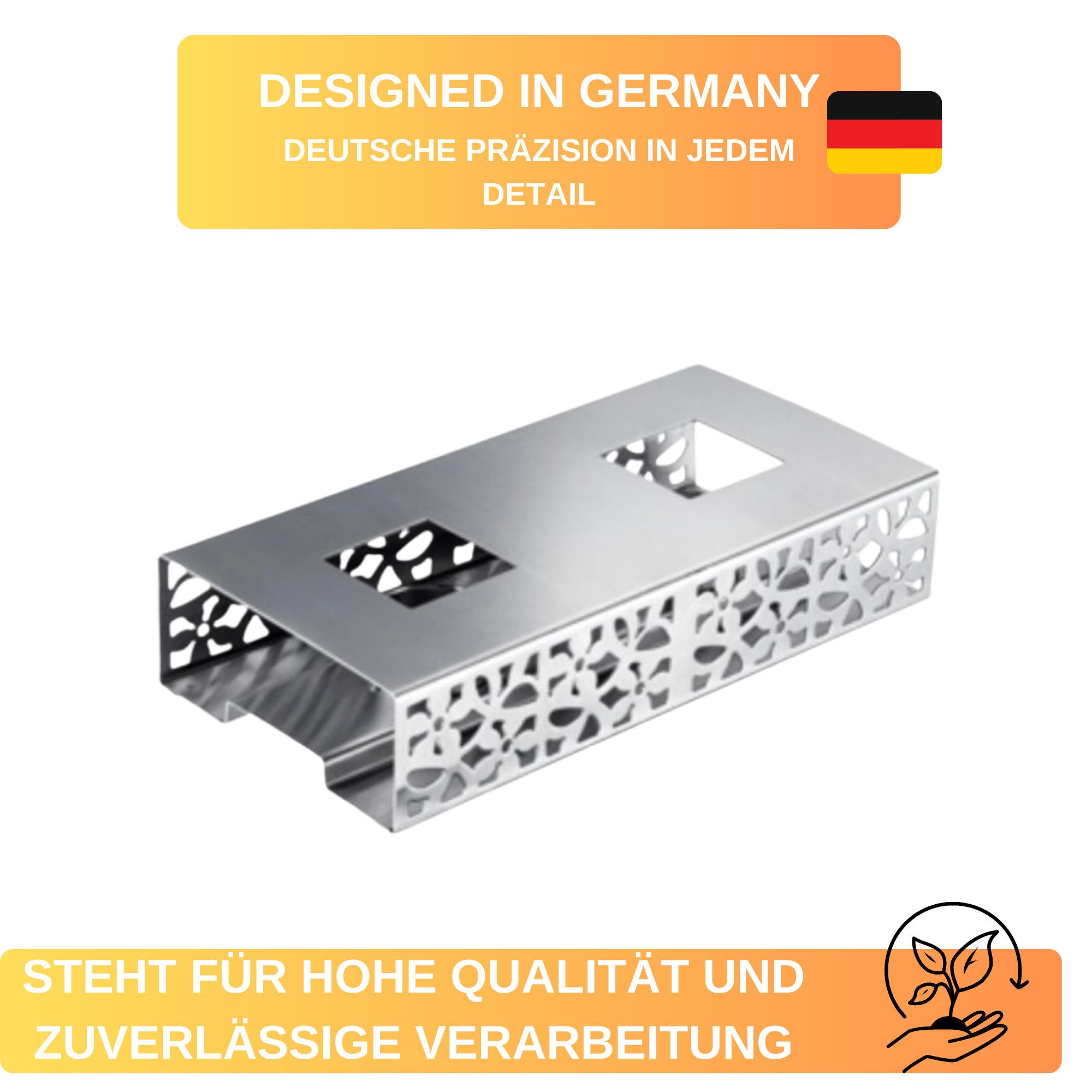 Thiru Stövchen Speisenwärmer - Mit 2 Teelichthaltern - Edelstahl - Stapelbar, (1-tlg)