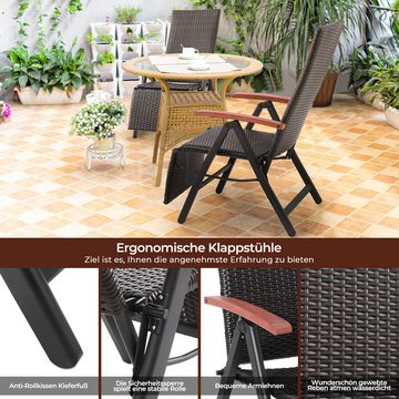 TLGREEN Klappstuhl 7-Fach Verstellbarer Stuhl,Gartenstuhl,Wetterfester Campingstuhl (1 St)