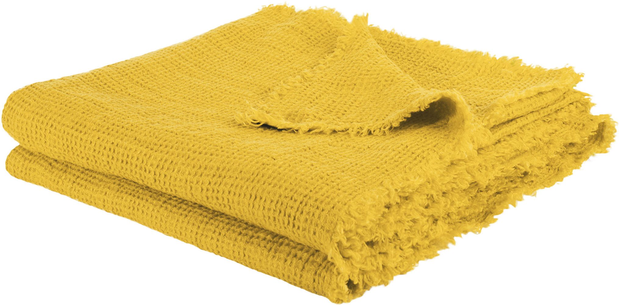 Wohndecke Honeybee, ZOEPPRITZ1828, Leinenplaid im Waffelpique