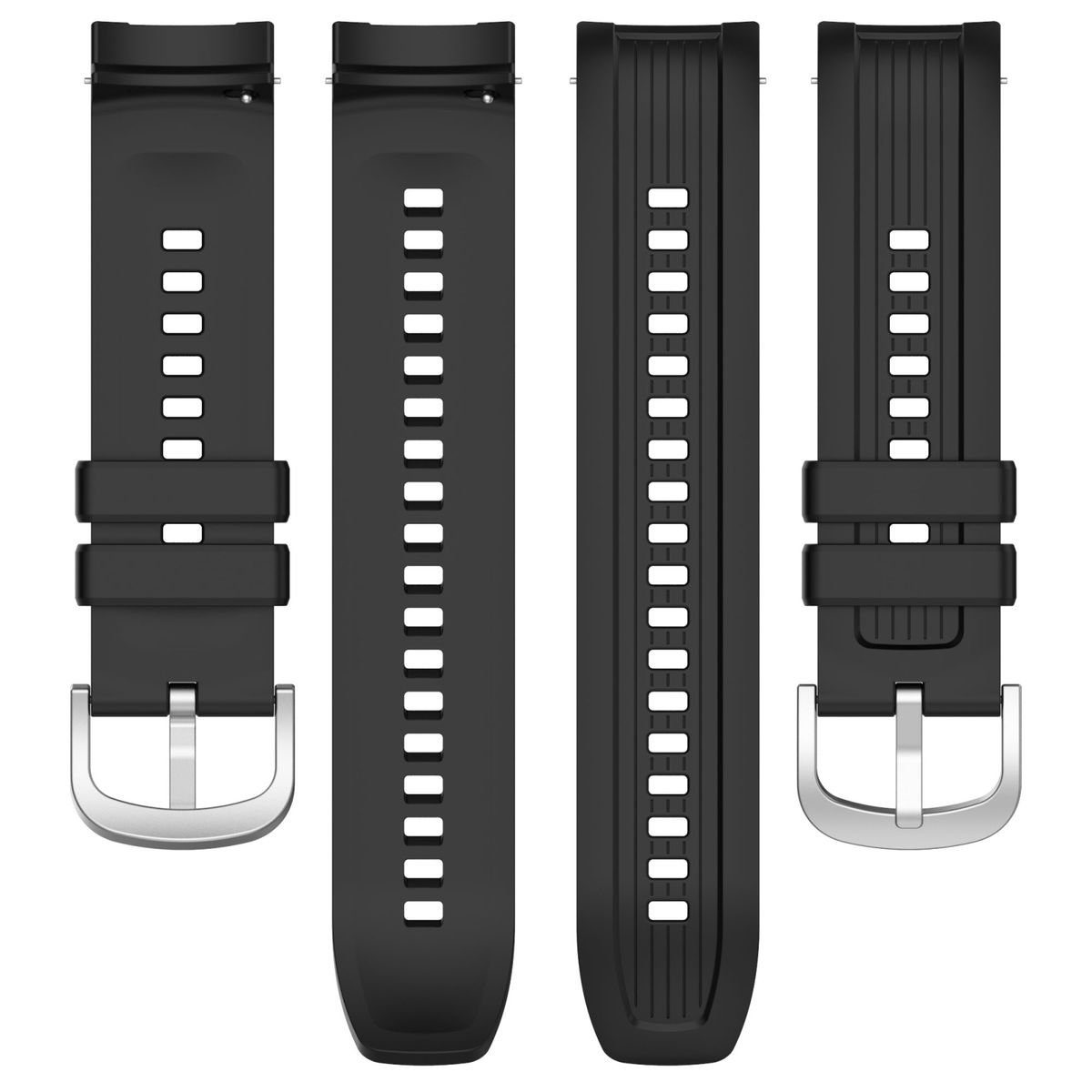 Smartwatch-Armband Silikon Für Vertikale Textur Balance Schwarz Amazfit Wigento Design Armband