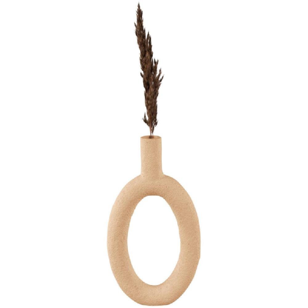 Present Time Dekoobjekt Vase Ring Oval High Polyresin Sand Brown (16,5x3,5x31cm)