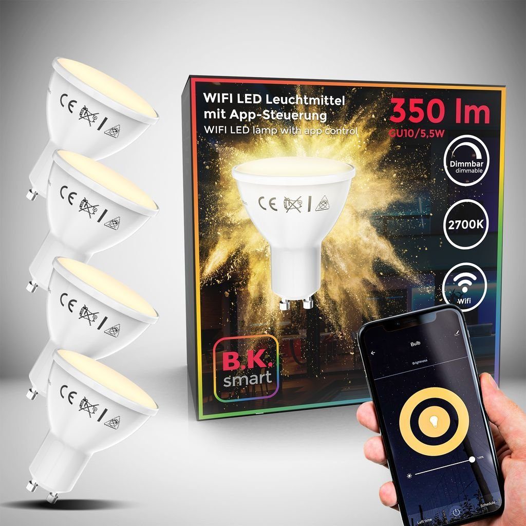 B.K.Licht LED-Leuchtmittel BKL1261, GU10, 2700K - Extra-Warmweiß