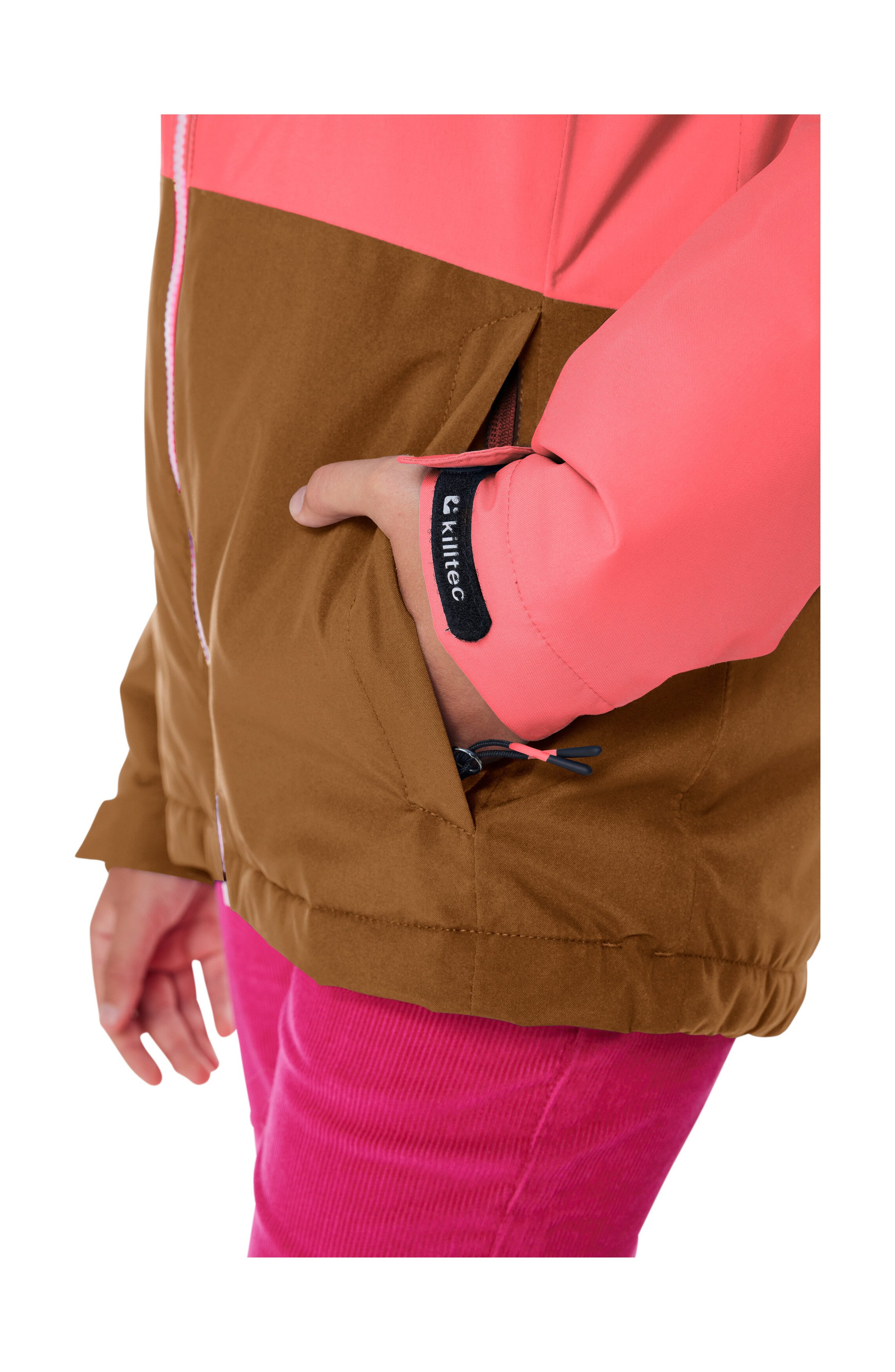 Killtec Skijacke KSW 331 GRLS SKI JCKT Atmungsaktive, wasserdichte Jacke mit Fleece-Innenseite, Skipasstasche