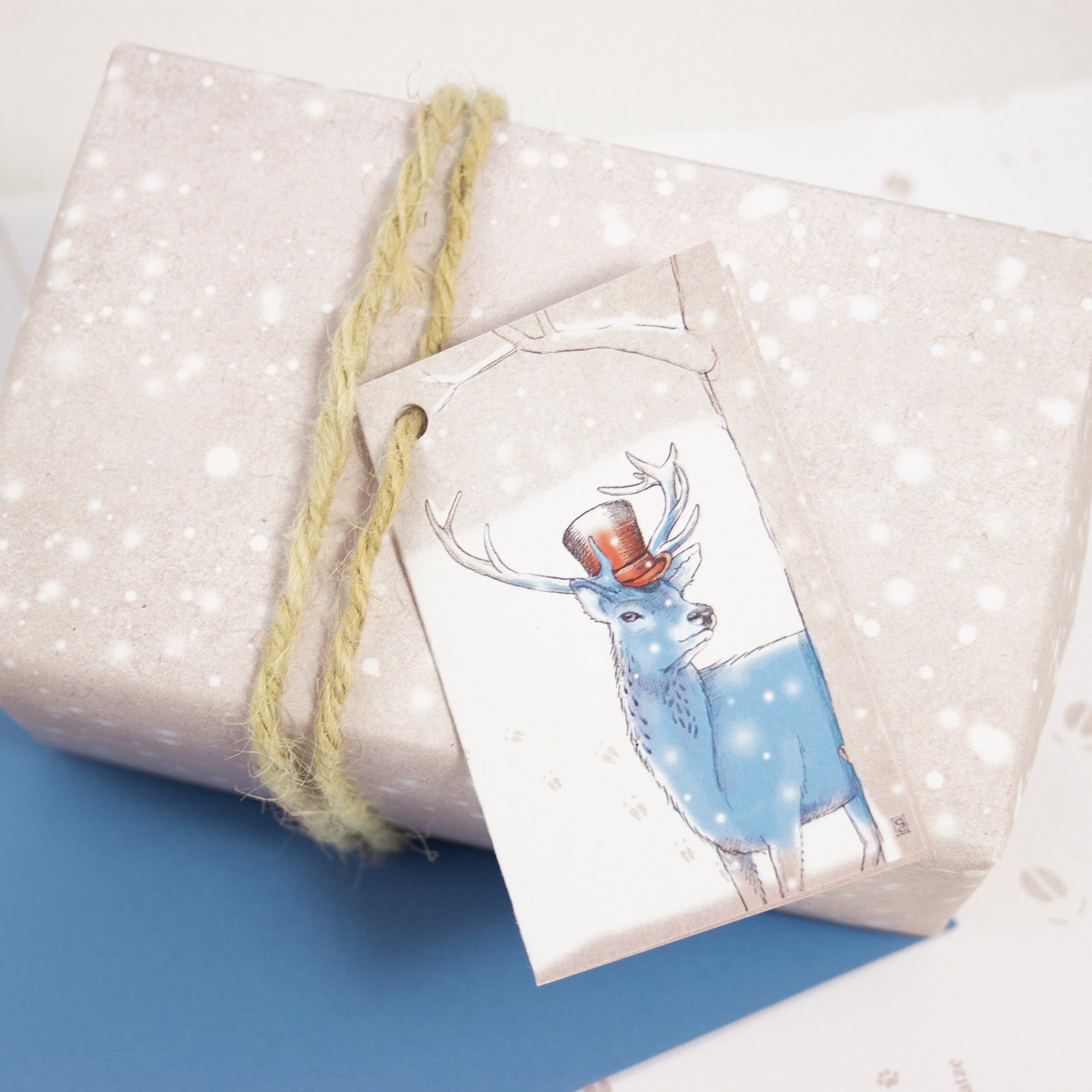 Bow & Hummingbird Geschenkpapier Geschenkpapier Schnee