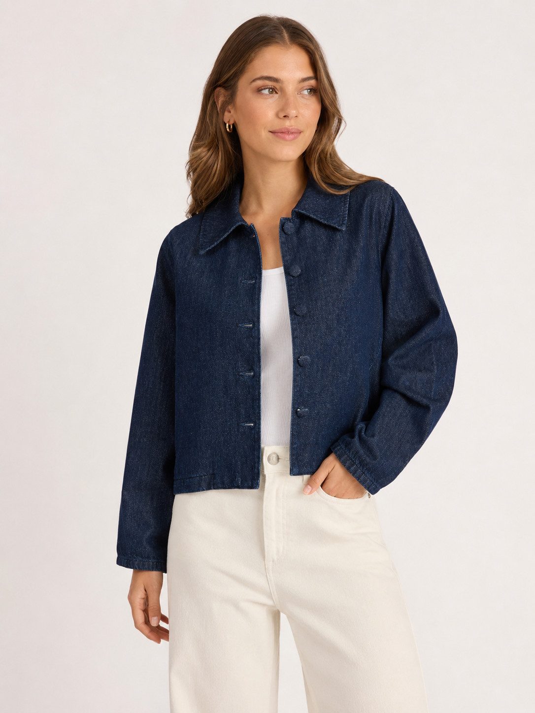 Selected Outdoorjacke SLFRELAXED HANNY 3/4 DENIM JACKET