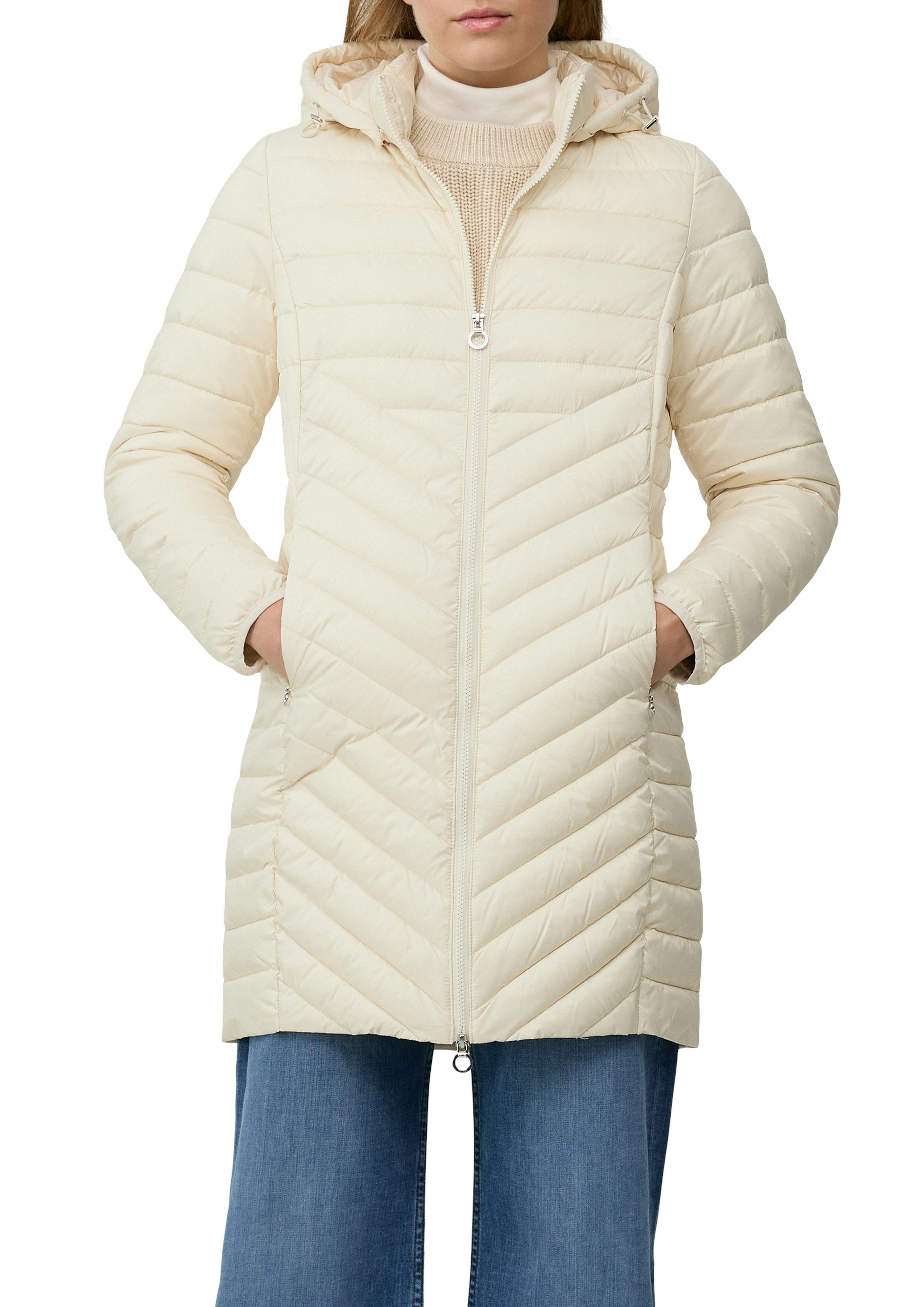 s.Oliver Steppmantel im Slim Fit, abnehmbare Kapuze