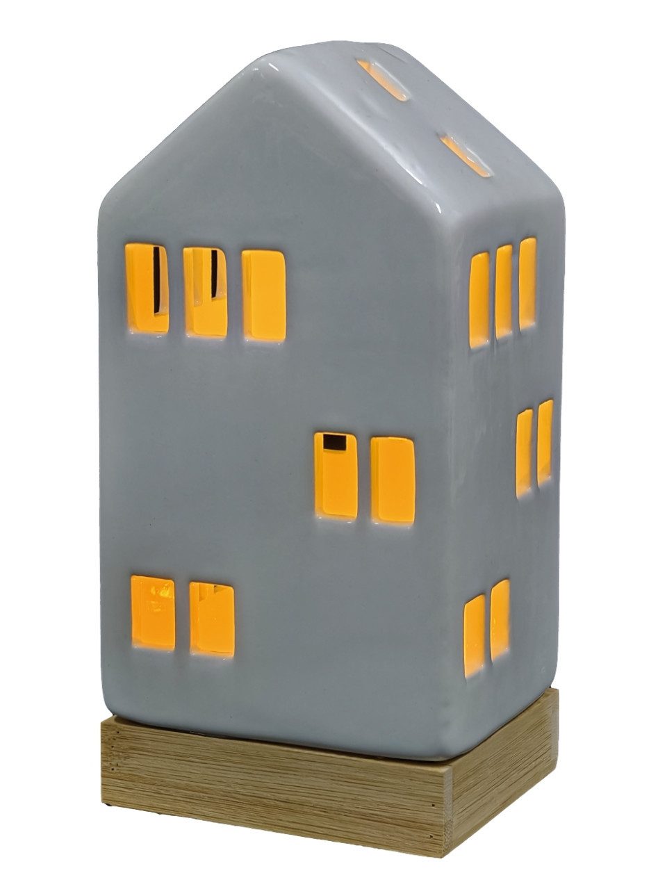 Dekofigur TrendLine Lichthaus Keramik 9 x 7 x 18 cm weiß
