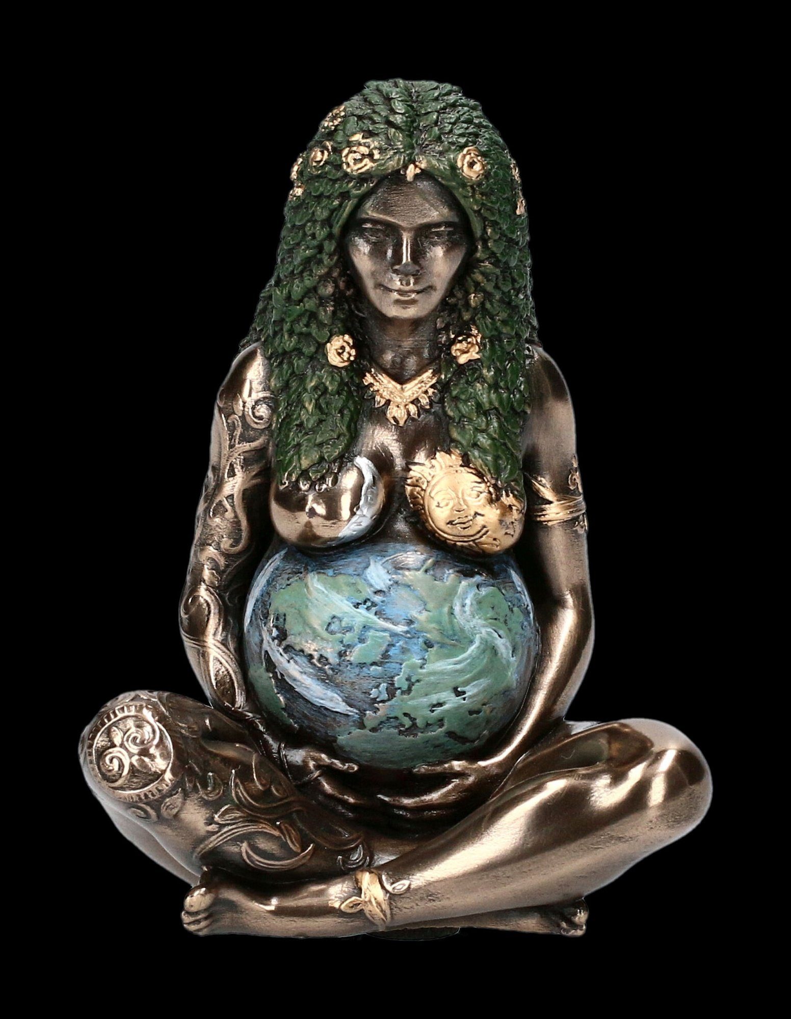 Now Himmlische Gaia GmbH Figur Erde Figuren - Dekofigur bronziert Nemesis klein - - Dekofigur Mutter Shop