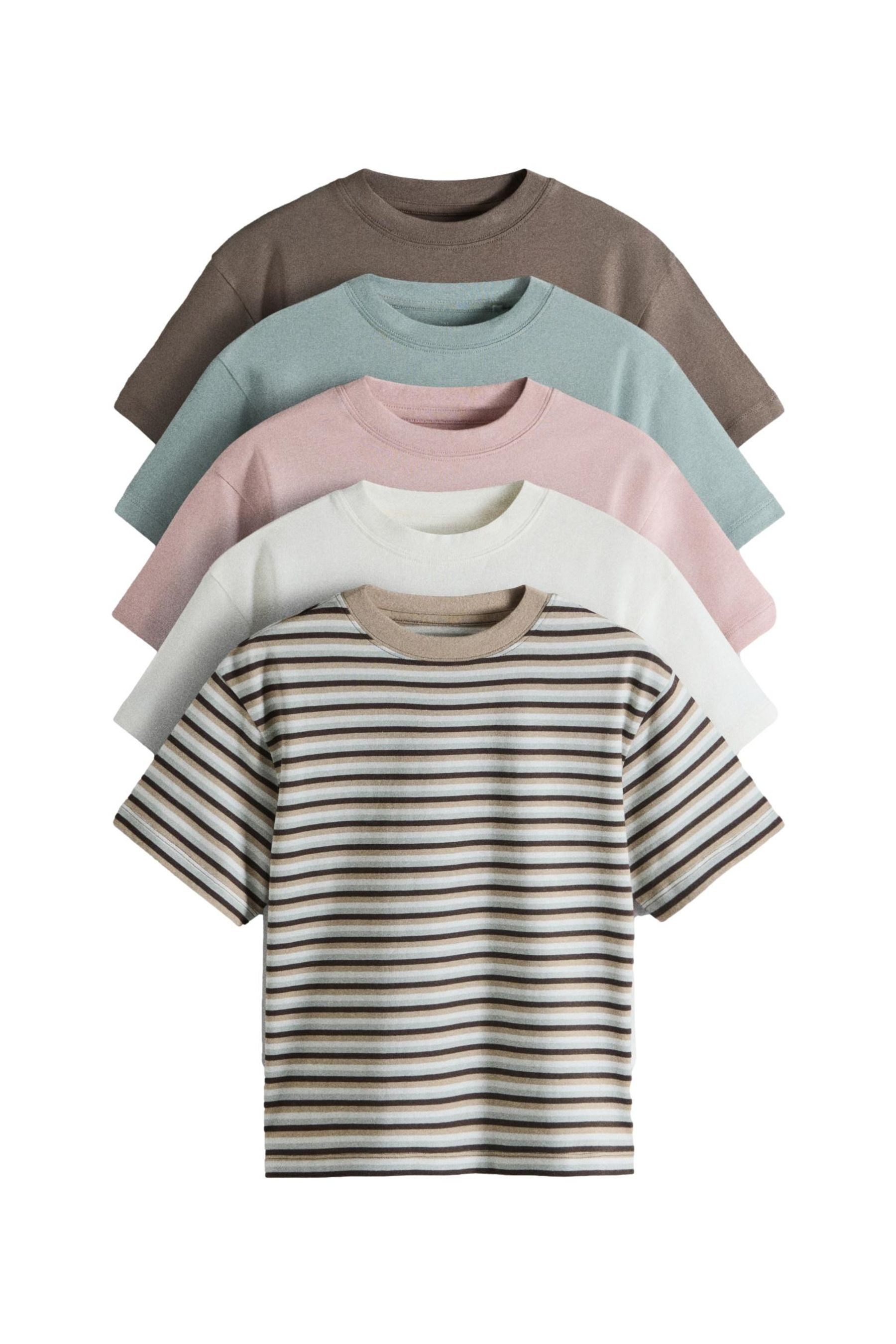 T-Shirt The Set Oversized Fit T-Shirts, 5er-Pack