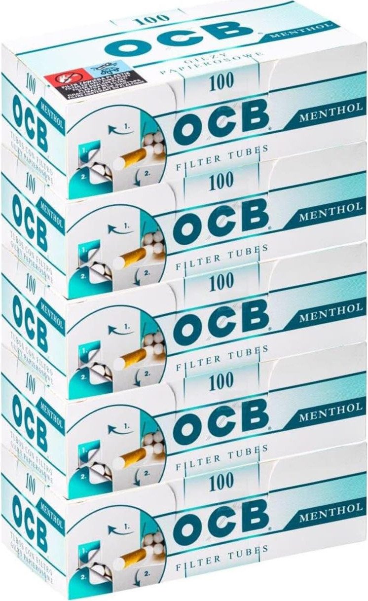 OCB Filter-Set Menthol Aromakapsel Zigaretten Filterhülsen 500 Stück, Menthol Aromakapsel im Filter