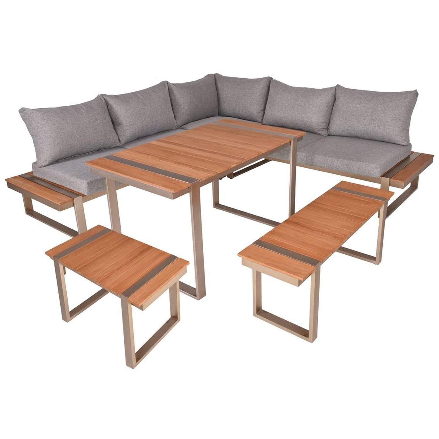 Gartenmöbelset Lounge-Eckgruppe AKEN-120 von LOMADOX - LOMADOX