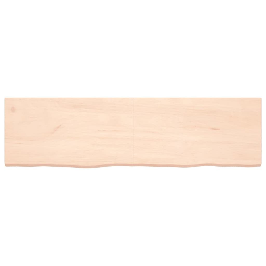 furnicato Tischplatte cm 180x50x(2-4) Eiche Unbehandelt Massivholz