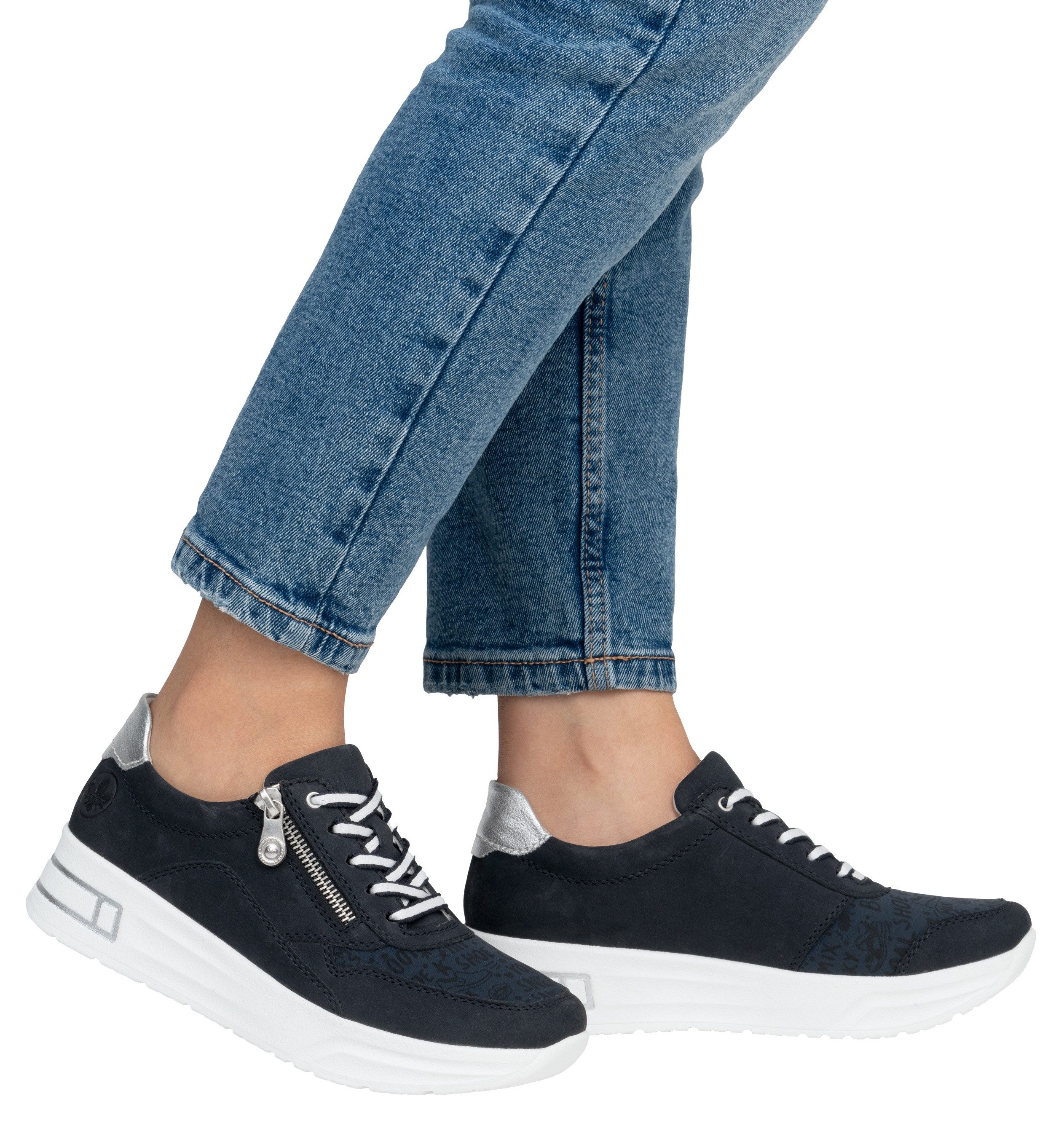 Rieker Plateausneaker Schnürschuh, Halbschuh, Freizeitschuh mit Soft-Einlag günstig online kaufen