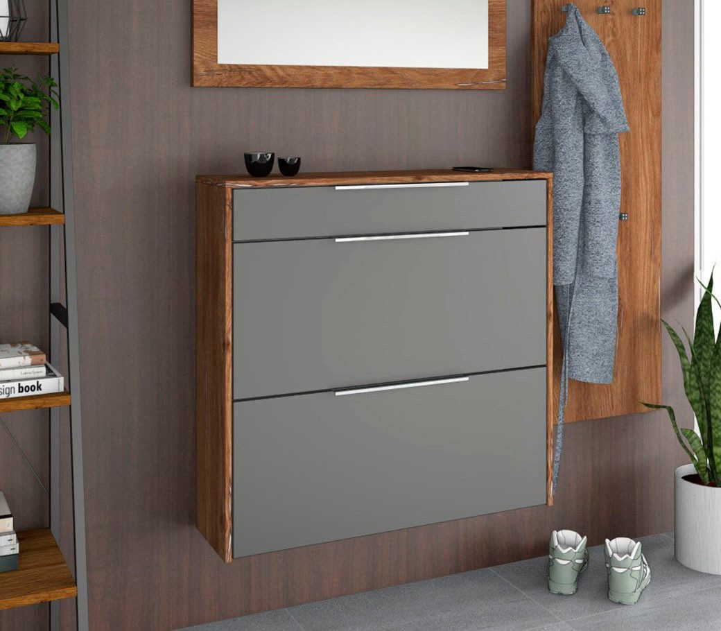 borchardt Möbel Schuhschrank Oliva Wandmontage, stehende Montage & Glasböden unter Mehr aus der Serie