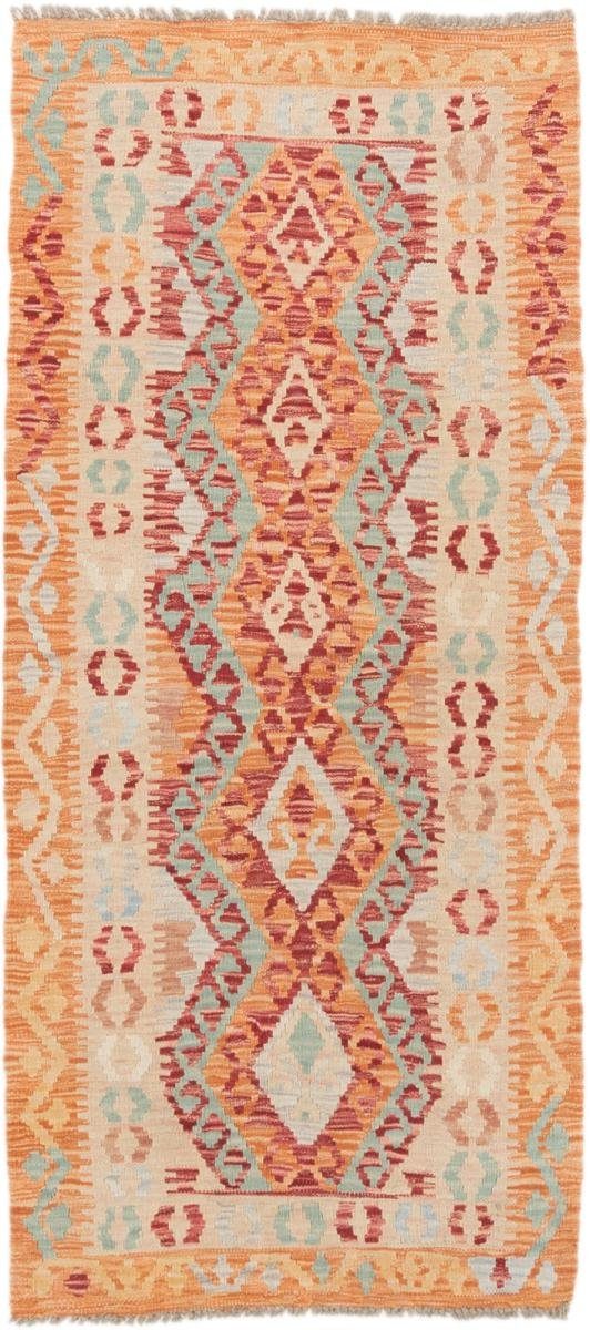 Orientteppich Kelim Afghan 82x184 Handgewebter Orientteppich Läufer, Nain Trading, rechteckig, Höhe: 3 mm