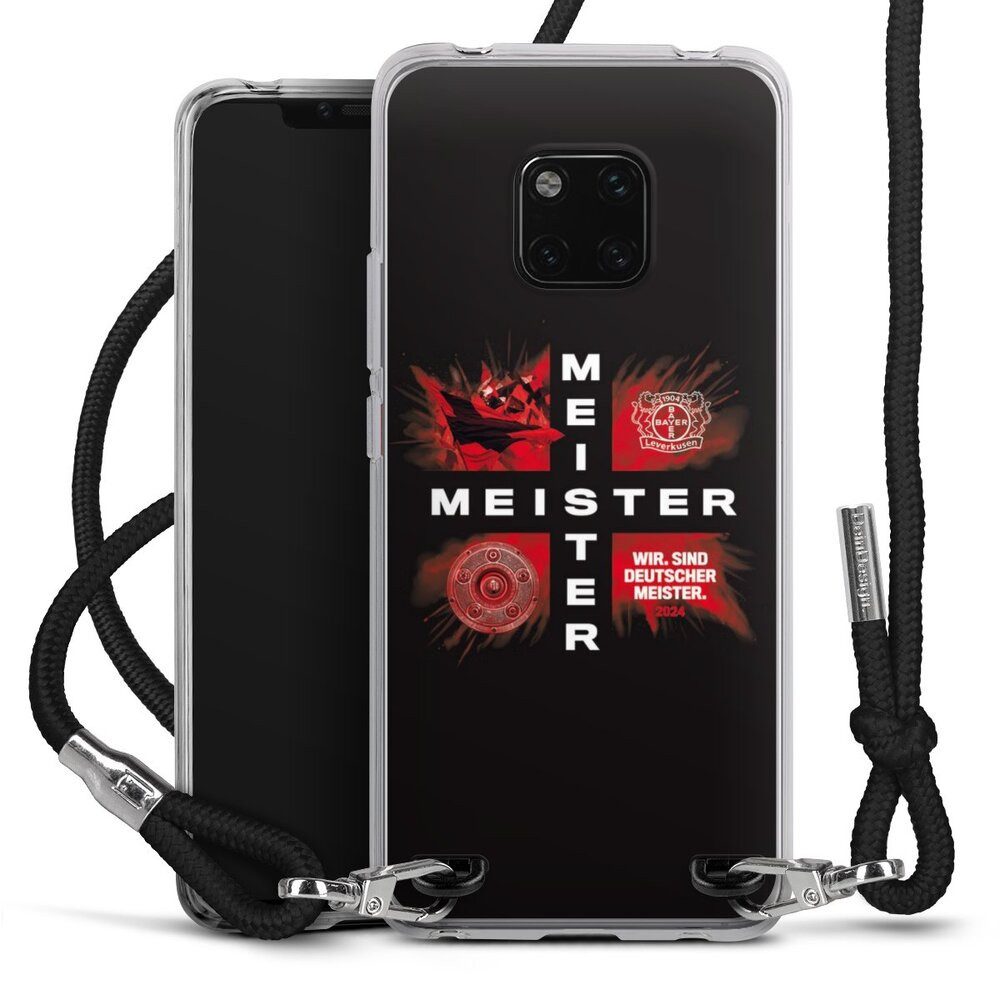 DeinDesign Handyhülle Bayer 04 Leverkusen Meister Offizielles Lizenzprodukt, Huawei Mate 20 Pro Handykette Hülle mit Band Case zum Umhängen
