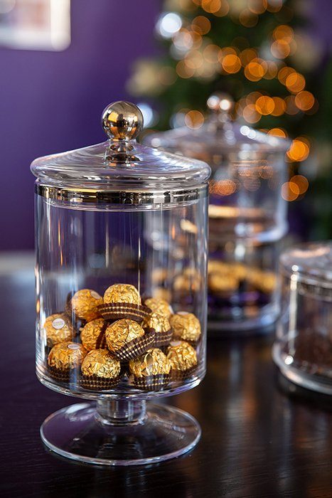 Fink Vorratsglas Belinda, Glas, (1-tlg), handbemalte Platinumauflage