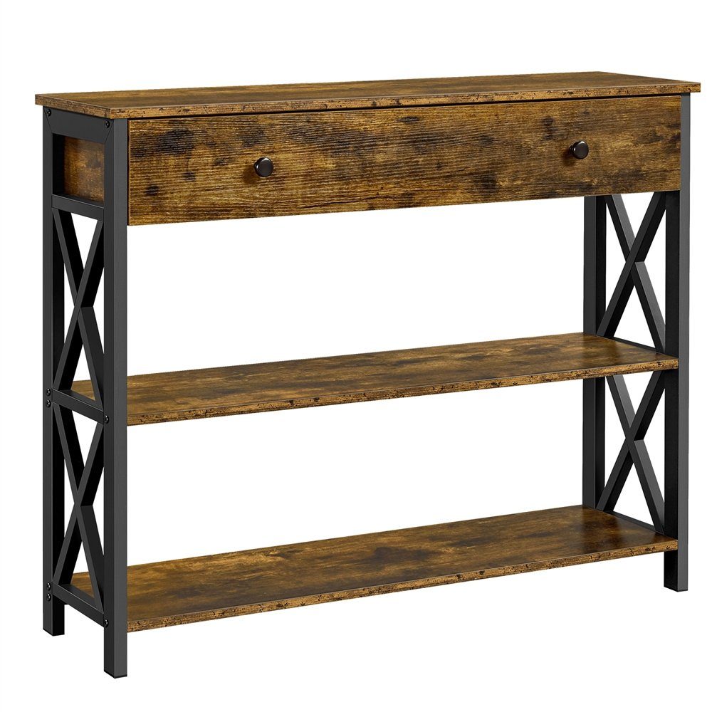 SDWEHO7 Konsolentisch Schwarz - Schmaler Tisch Für Flur & Wohnzimmer