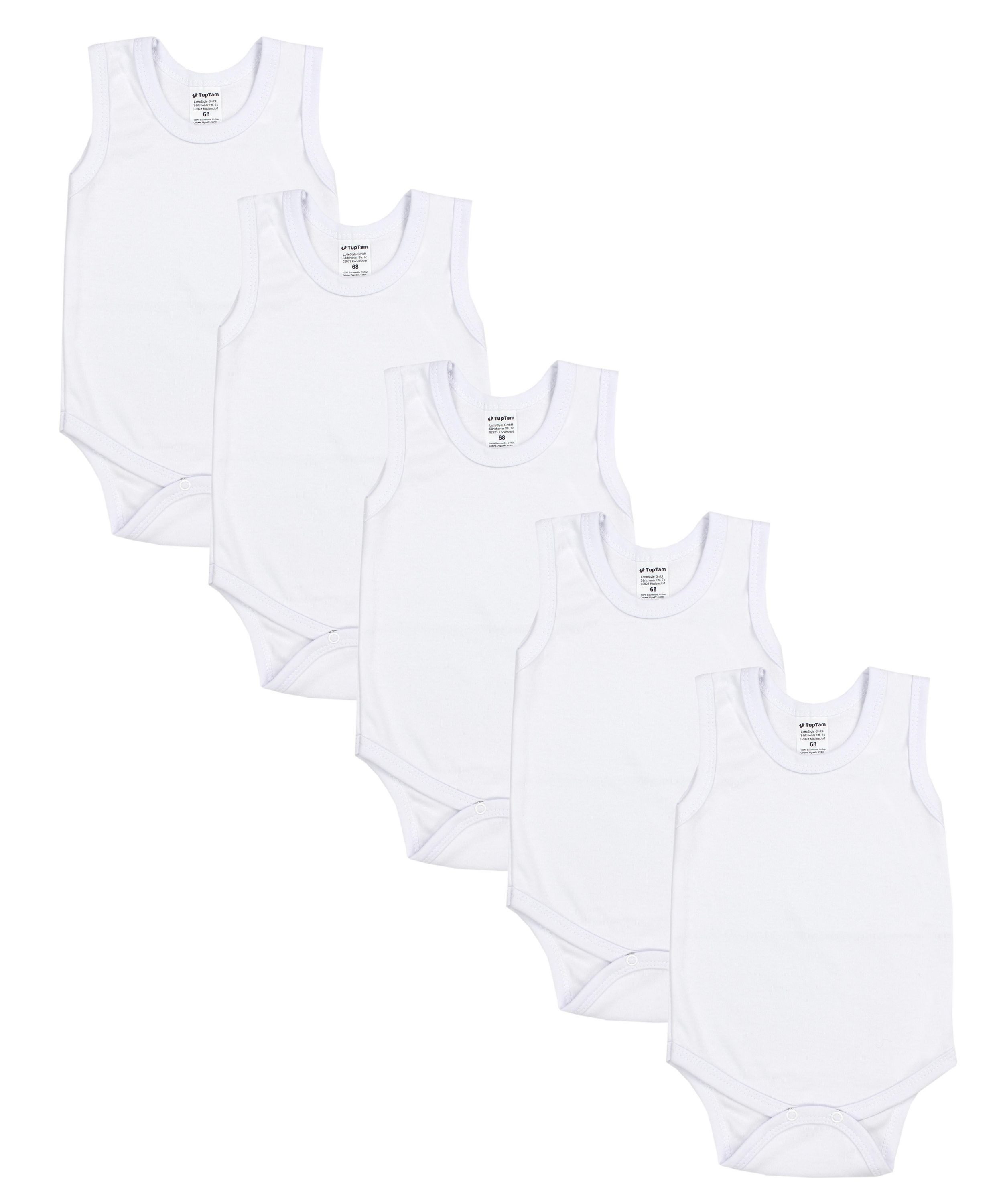 TupTam Body TupTam Baby Jungen Achselbody in Unifarben 5er Pack