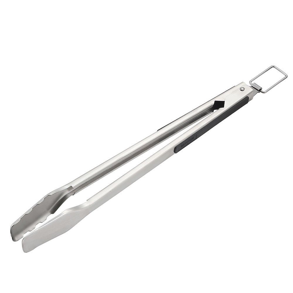 PROREGAL® Grillbesteck-Set Premium Grillzange mit eckigem Kopf, 41cm