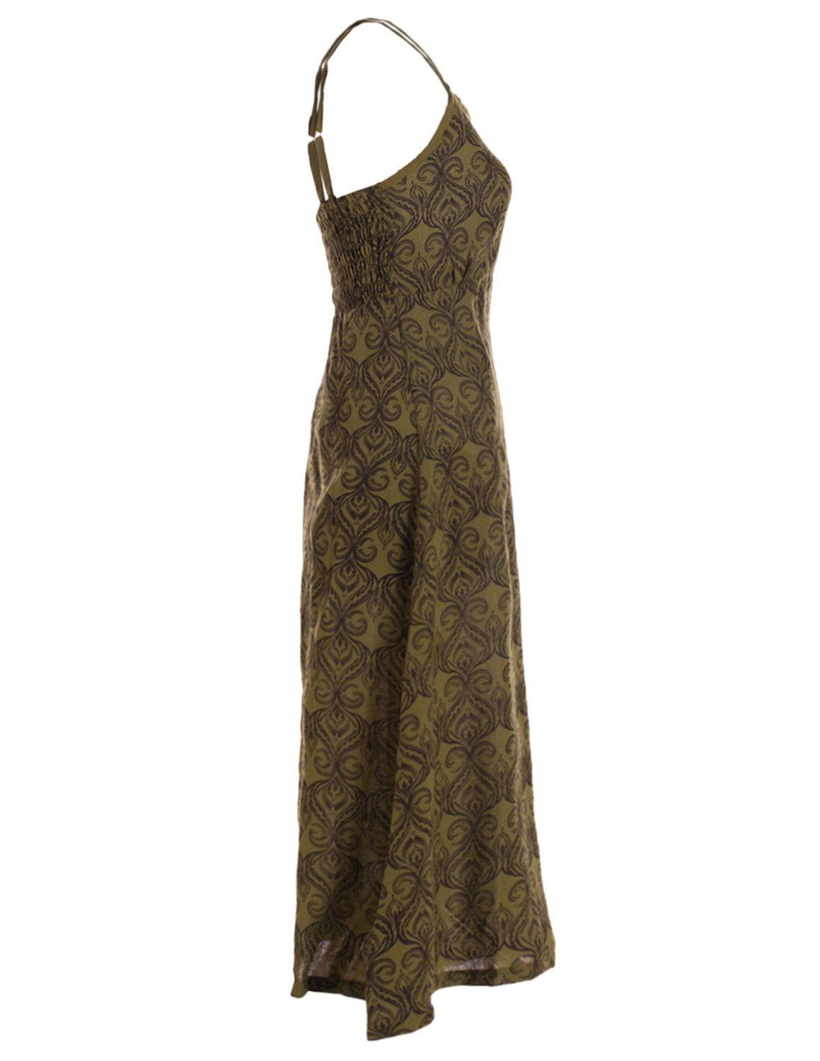 Vishes Sommerkleid Langes Kleid Baumwolle Ornament Print Spaghettiträger Alternative Mode, Boho, Hippie, Ethno, Festival – Bild 3 von 4