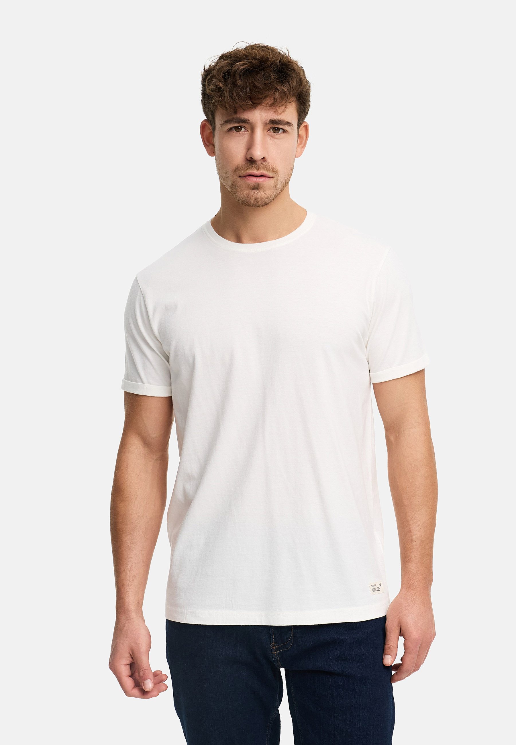 Indicode T-Shirt Herren INHerbst Herrenshirt Rundhalsausschnitt in weicher Baumwollqualität mit bequemer Passform