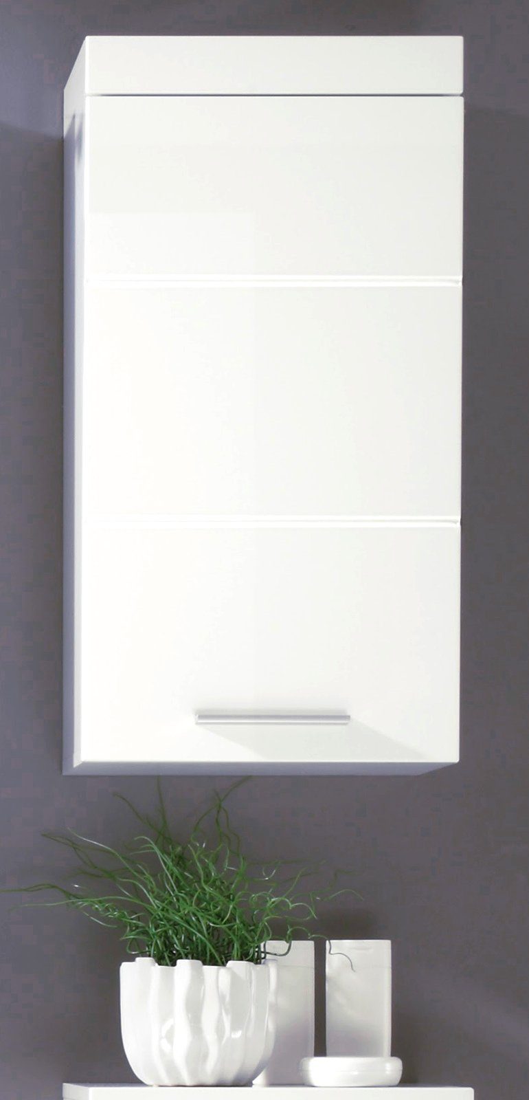 trendteam Hängeschrank Amanda (Badschrank in weiß, 37 x77 cm) Hochglanz günstig online kaufen