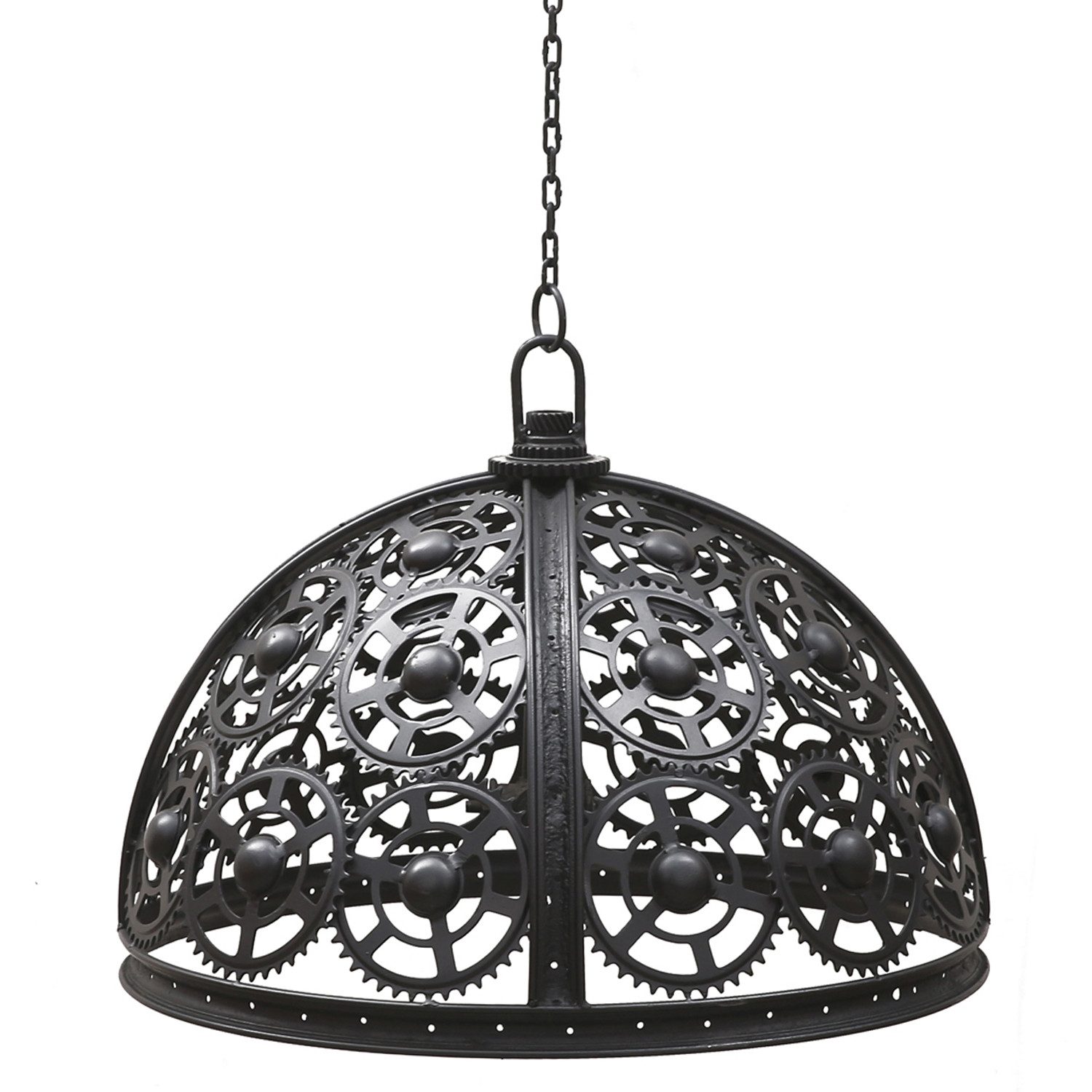 Marrakesch Orient & Mediterran Interior Pendelleuchte Hängeleuchte Aapaam XXL – Industrial Pendelleuchte aus Eisen, 65 cm, Handarbeit