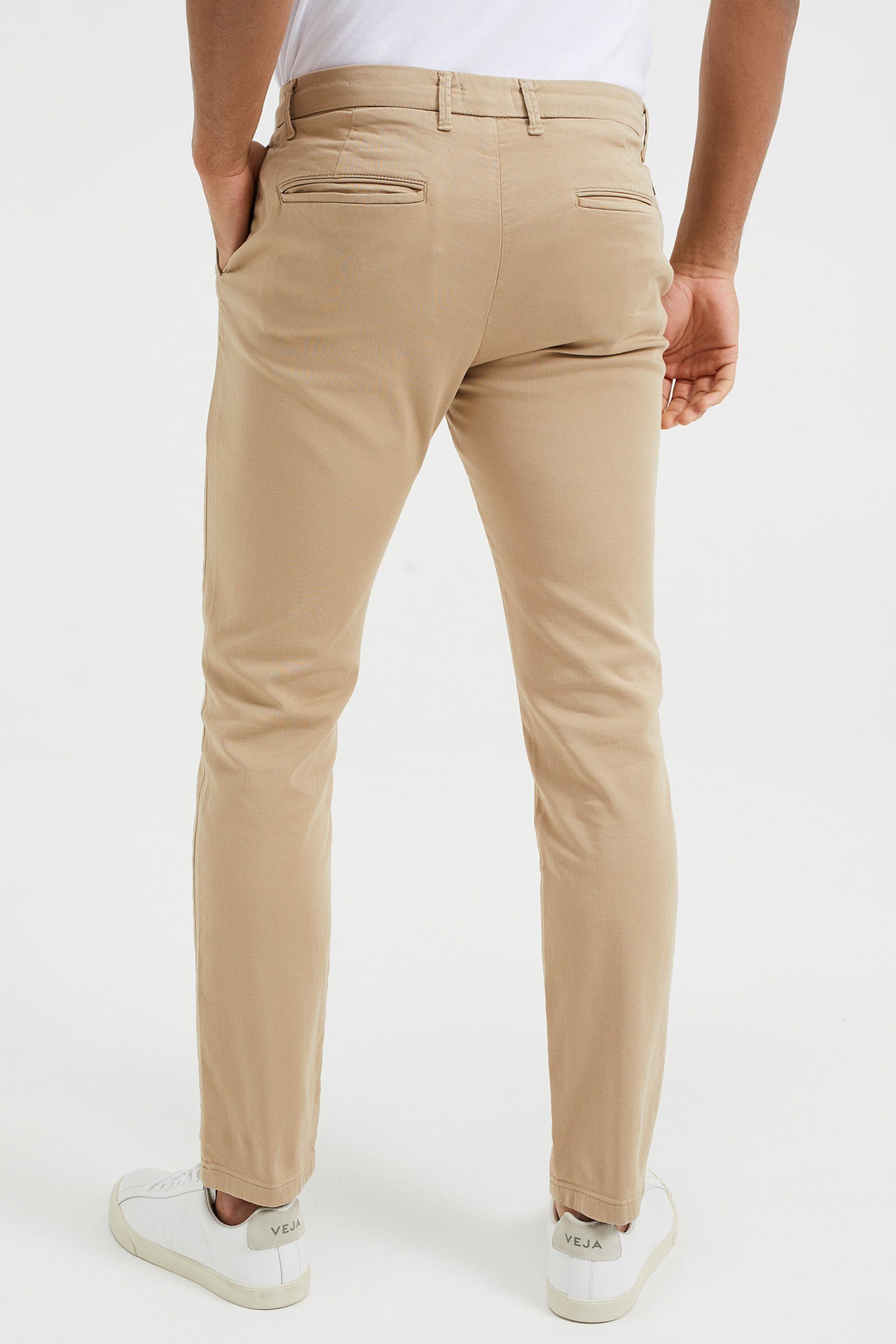 Beige Chinohose Fashion (1-tlg) WE