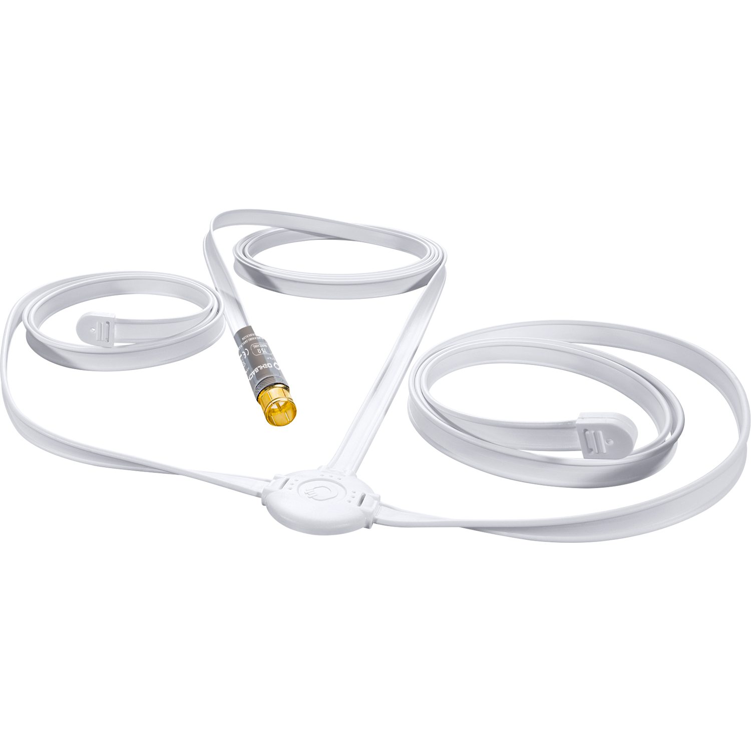 OEHLBACH Digital Wire Two DAB+/FM Antenne mit 75 Ohm Quick F-Stecker Wurfantenne (DAB+, FM), Perfekter Empfang, Omnidirektional