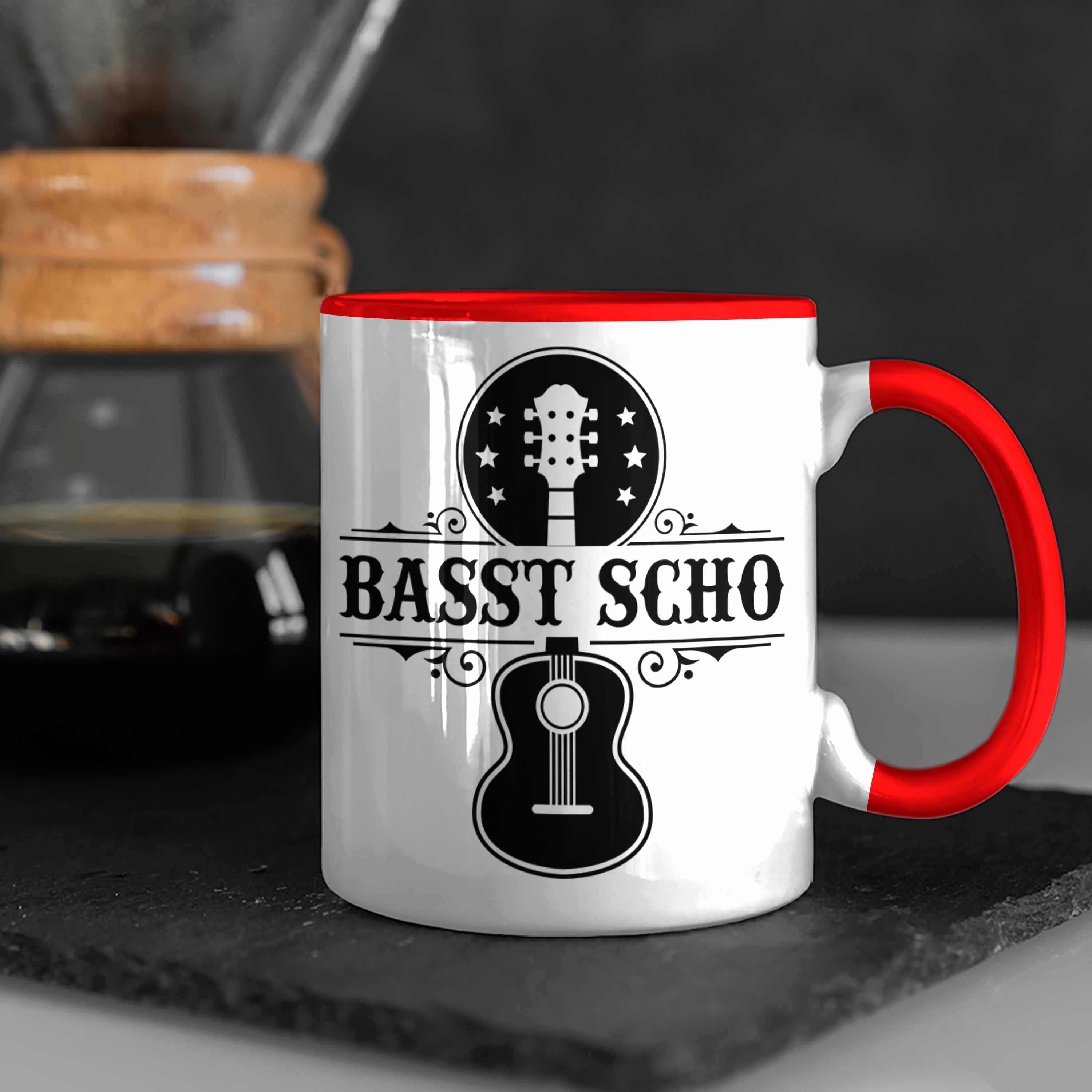 Trendation Tasse Bassist Tasse Geschenk Geschenkidee Bass-Spieler S Kaffee-Becher Rot Basst