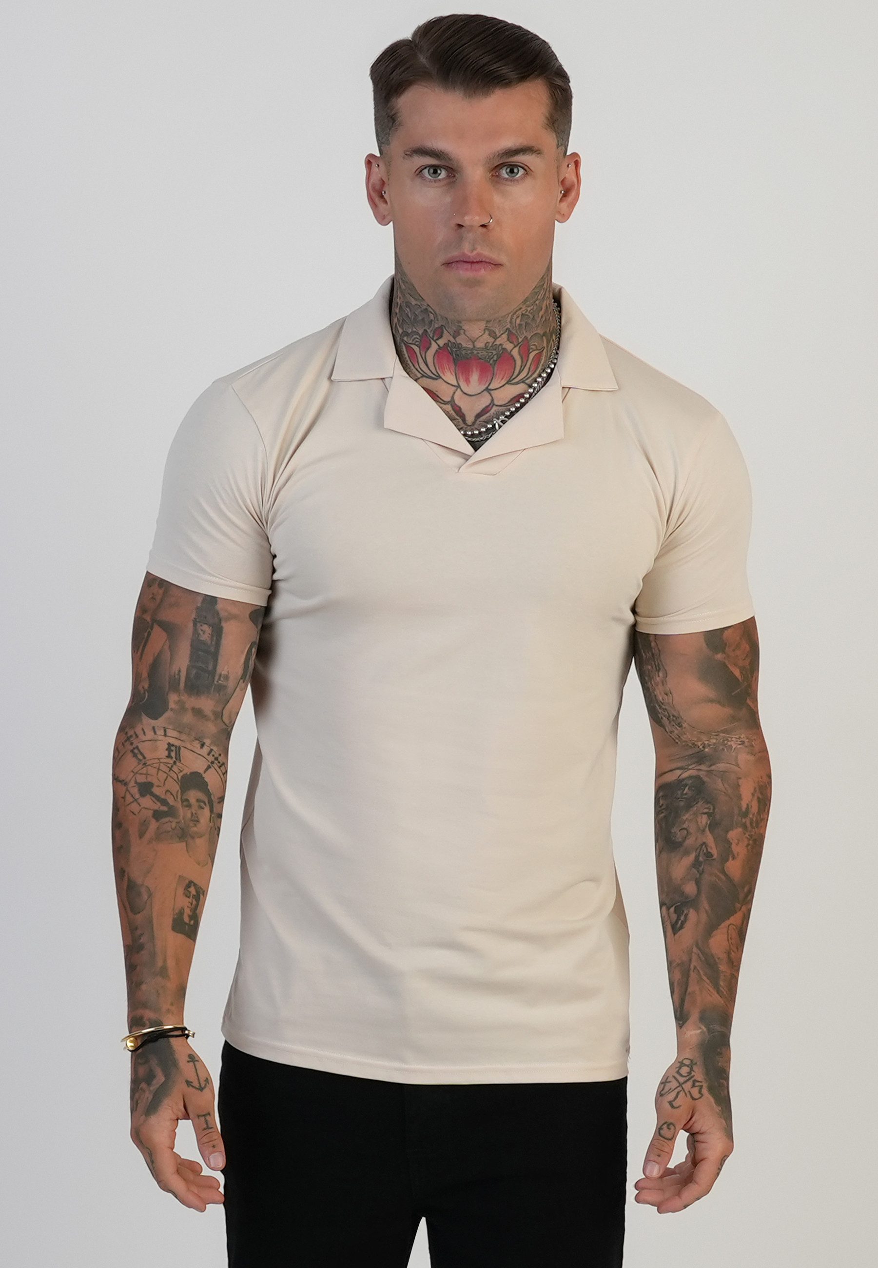 Siksilk T-Shirt SikSilk Herren Revere Polo T-Shirt