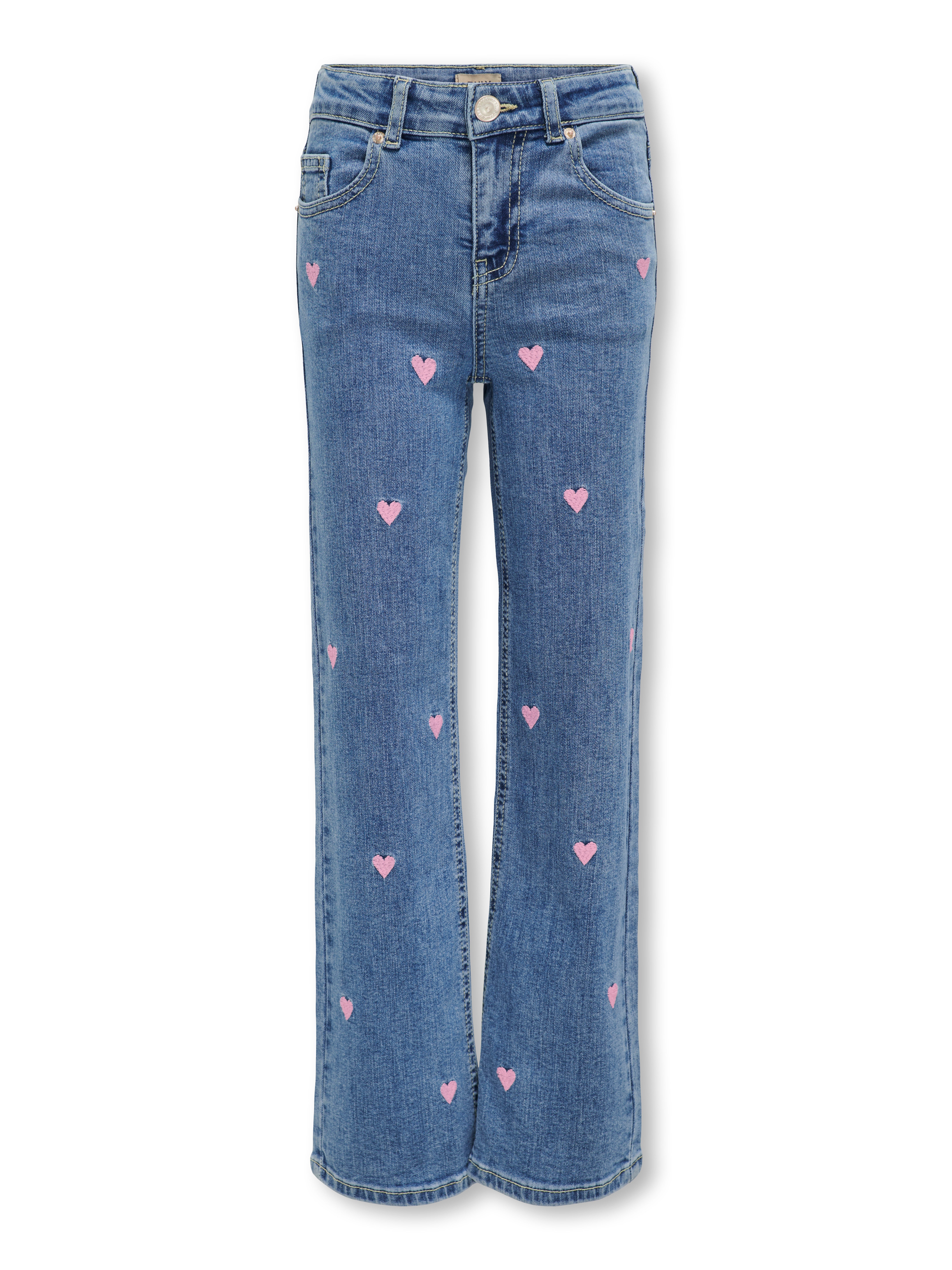 Weite Jeans KOGJUICY WIDE LEG HEART EMB DNM JEANS