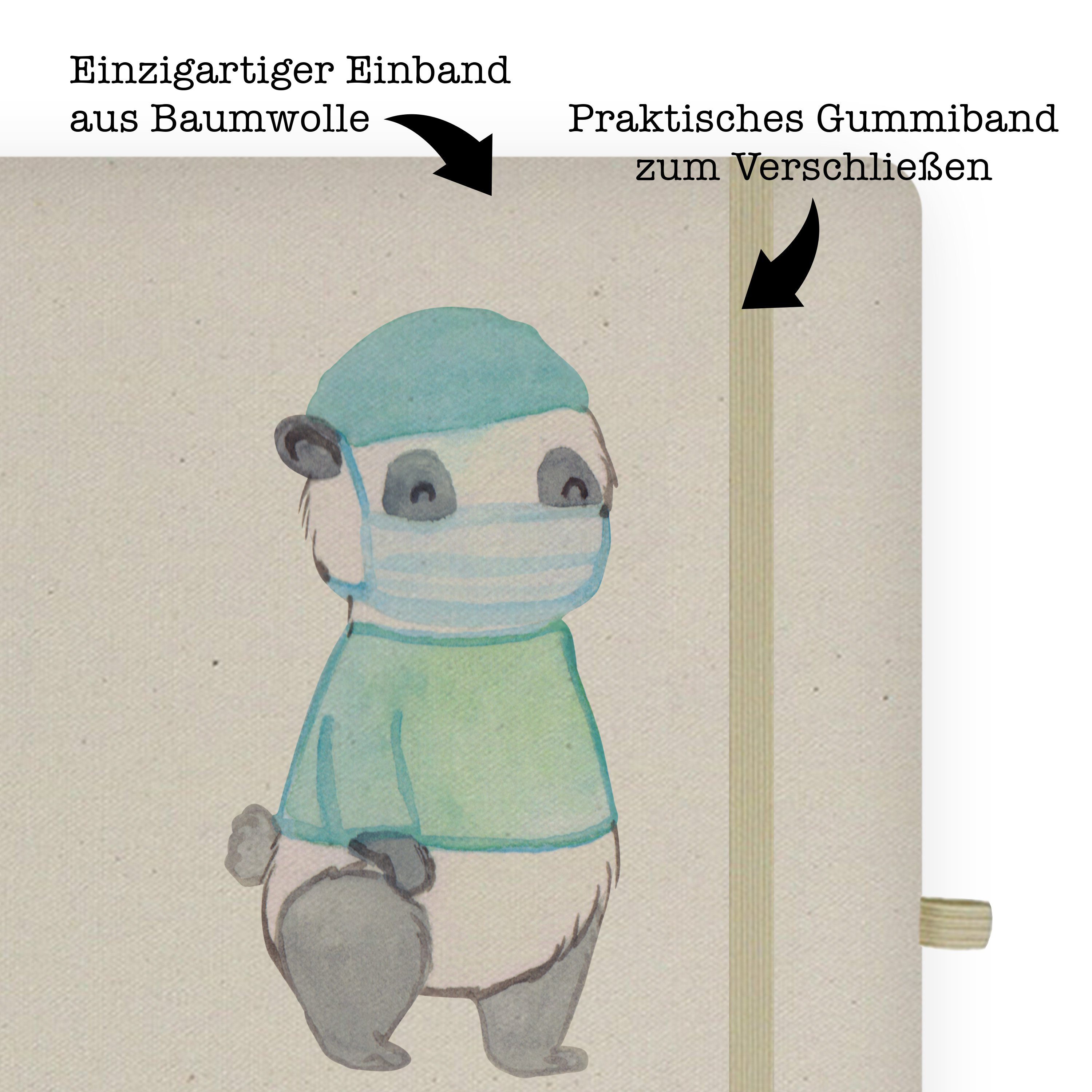 Transparent Mrs. Geschenk, Panda Mrs. Herz Panda Mr. & mit Mr. Schenken, - Operationsassistent - & Notizbuch Koll