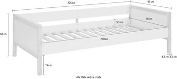 Lüttenhütt Daybett Janne, Kiefernholz, in verschiedenen Farbvarianten, Liegefläche 90x200 cm