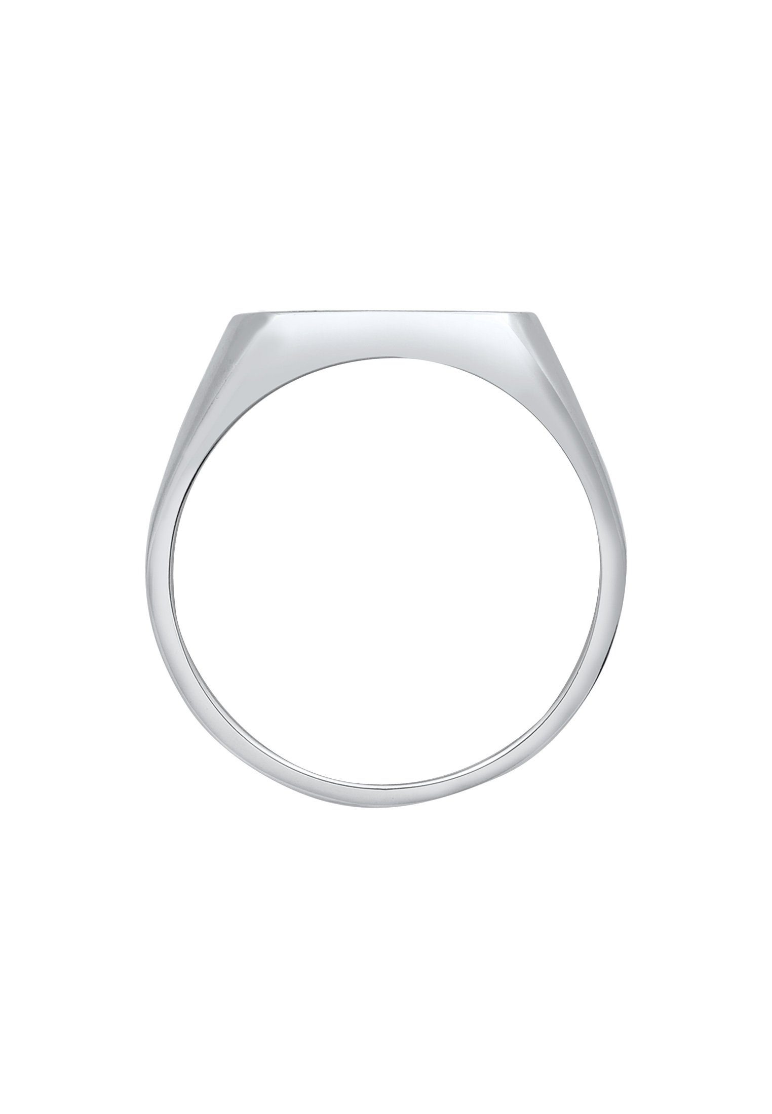 Kuzzoi Siegelring Herren Siegelring Emaille Logo Basic 925 Silber
