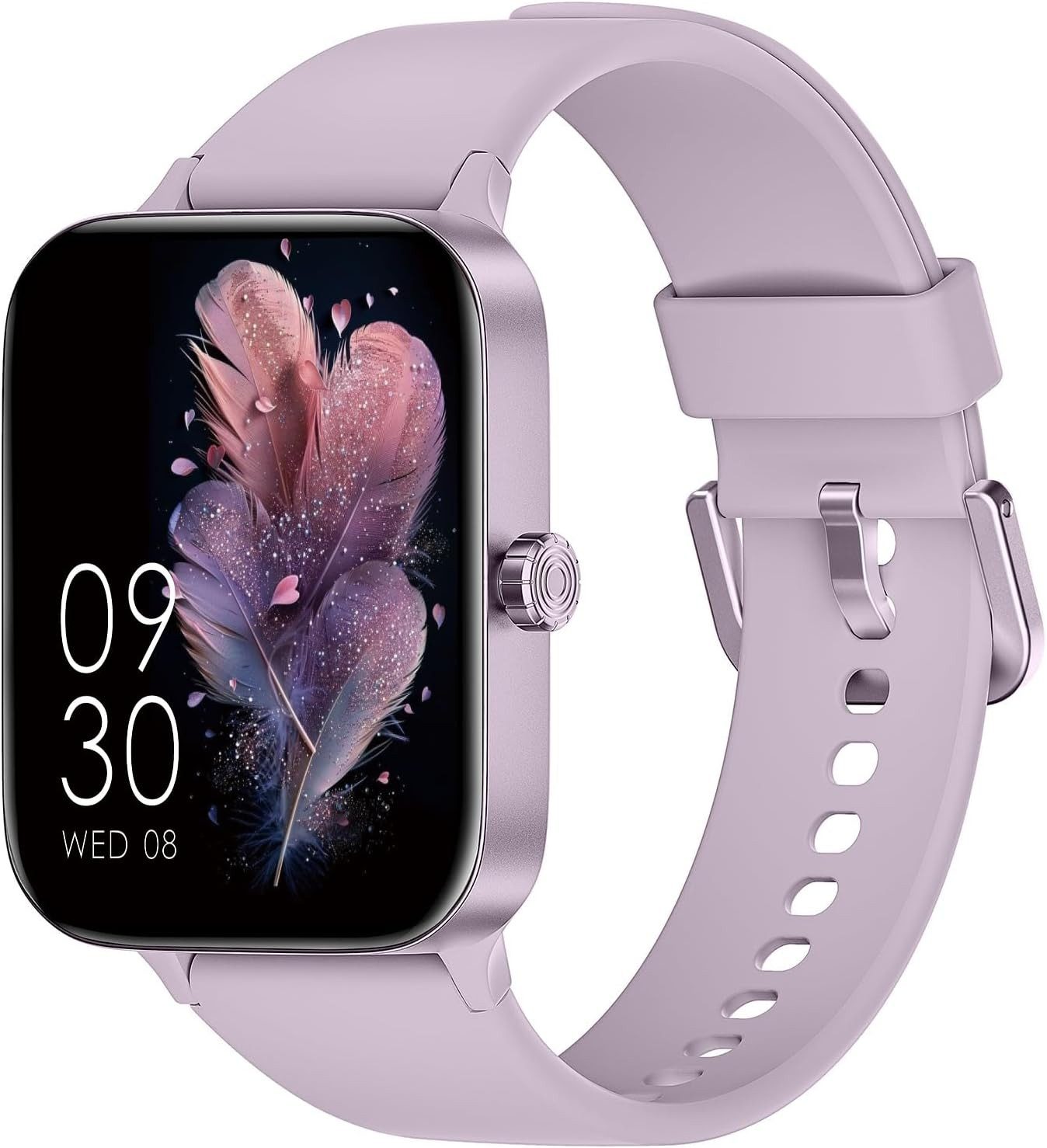 KIUVKAS P3 Smartwatch (4,9 cm, Andriod ios), SMARTWATCH MIT ANRUF FUNKTION HERZ UND FITNESS TRACKER